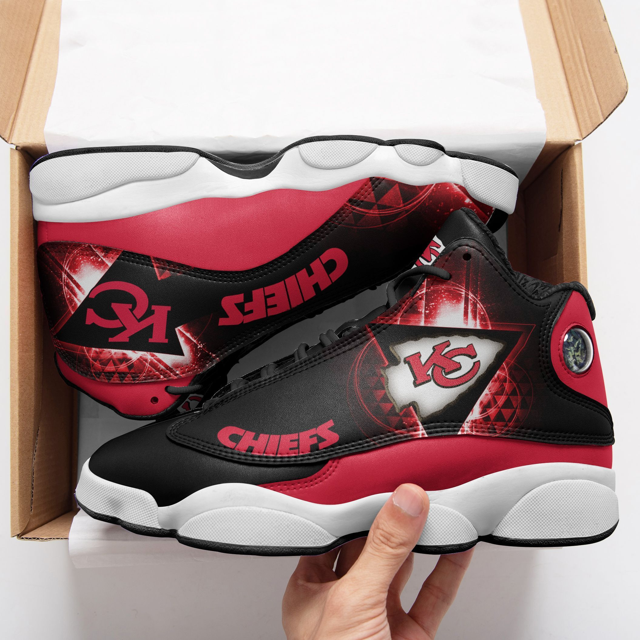 Kansas City Chiefs NFL AJ13 Sneakers Shoes For Men And Women Calebmatthewhans