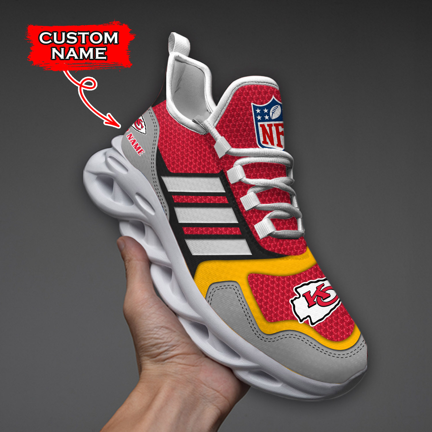 Kansas City Chiefs NFL Max Soul Shoes Sneakers For Men And Women Calebmatthewhans