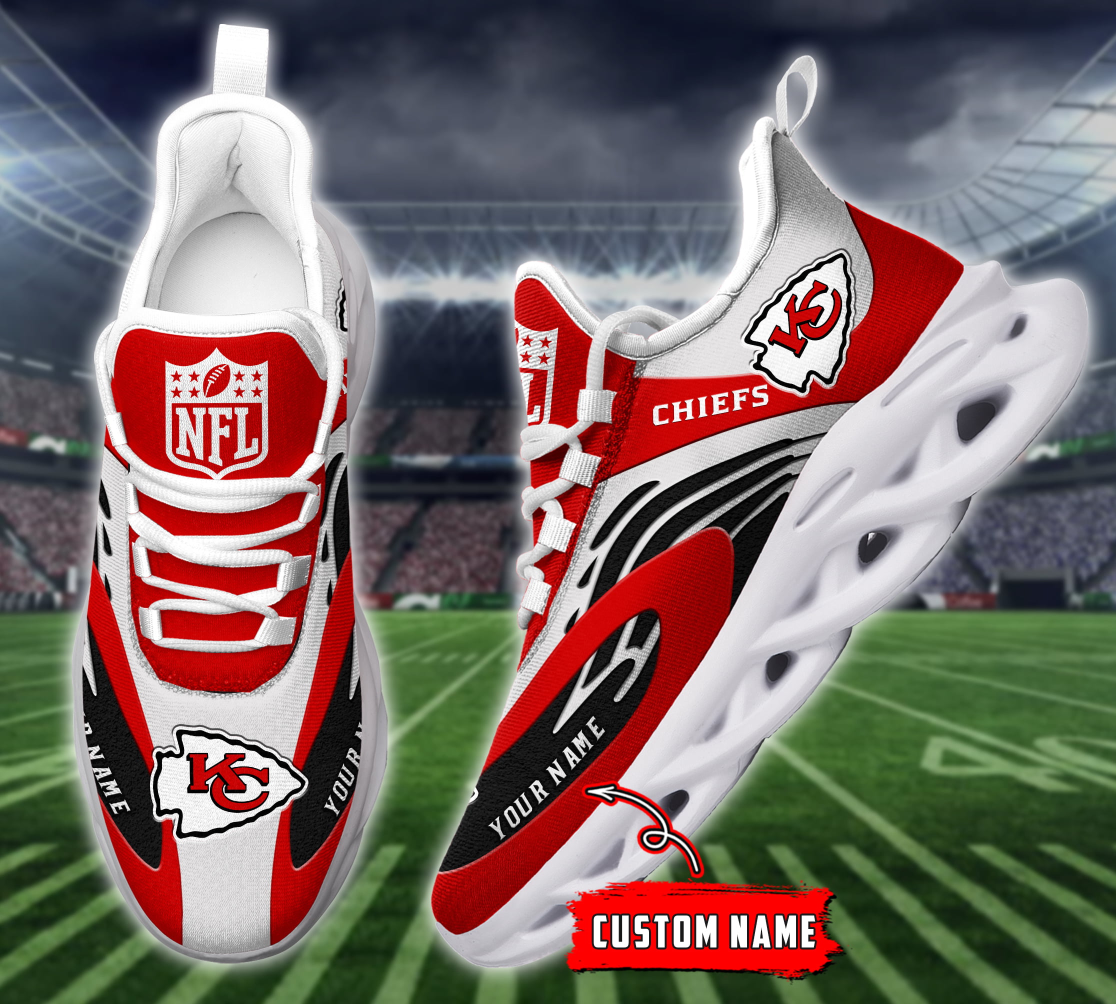 Kansas City Chiefs NFL Max Soul Shoes Sneakers For Men And Women Calebmatthewhans