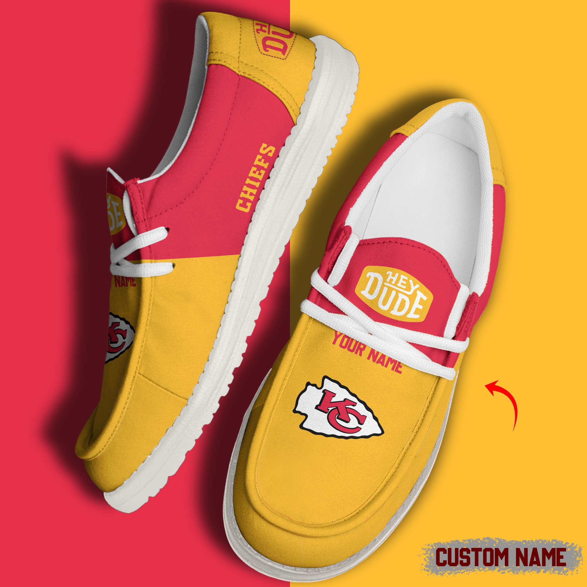 Kansas City Chiefs Personalized Hey Dude Shoes For Men And Women Calebmatthewhans
