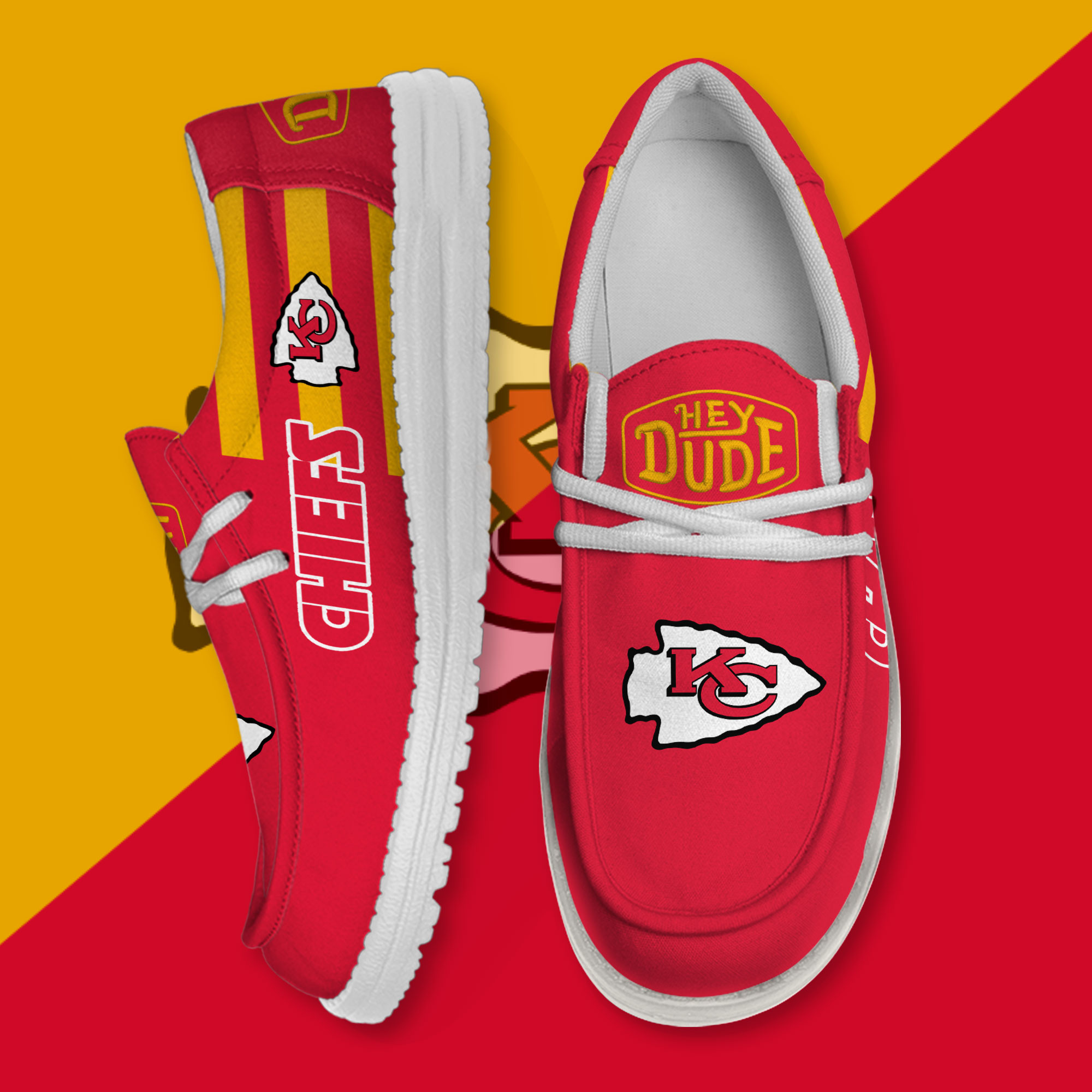Kansas City Chiefs Personalized Hey Dude Shoes For Men And Women Calebmatthewhans