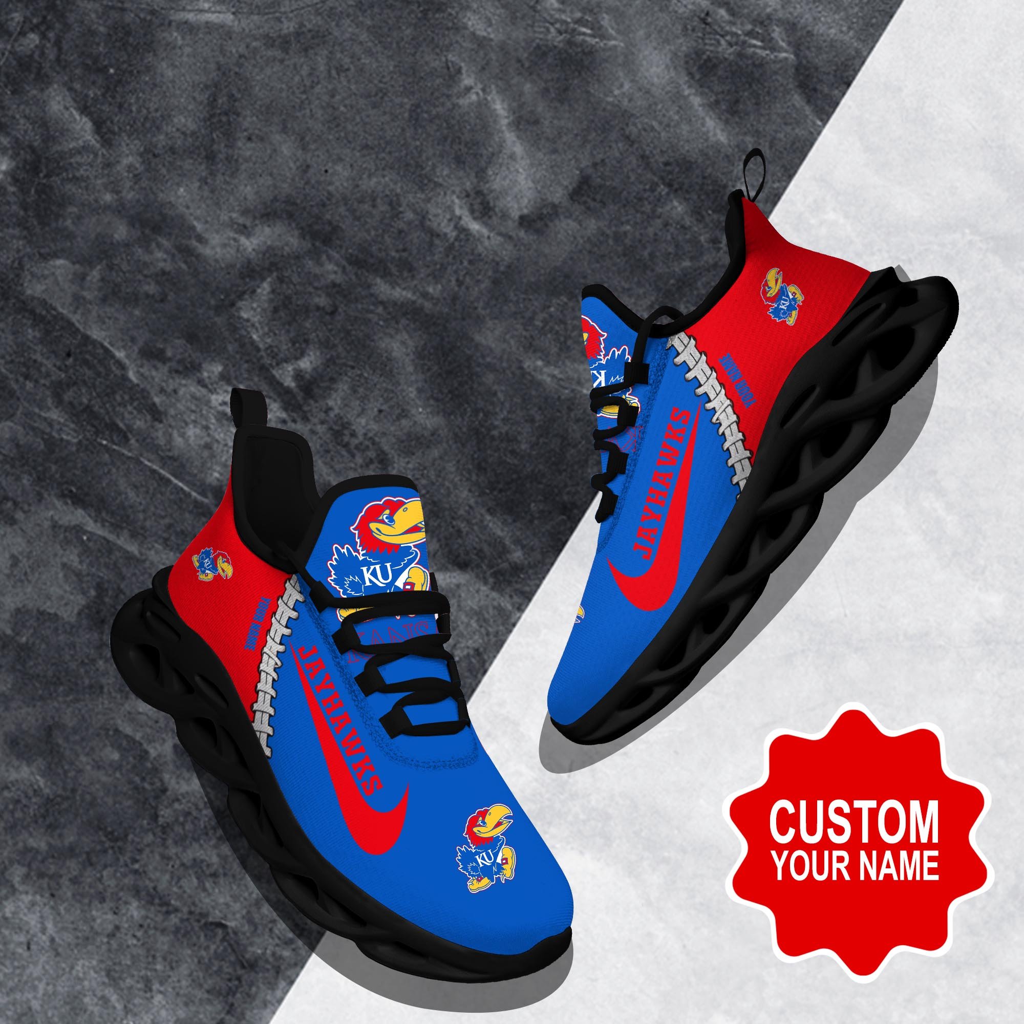 Kansas Jayhawks Max Soul Shoes Sneakers For Men And Women Calebmatthewhans
