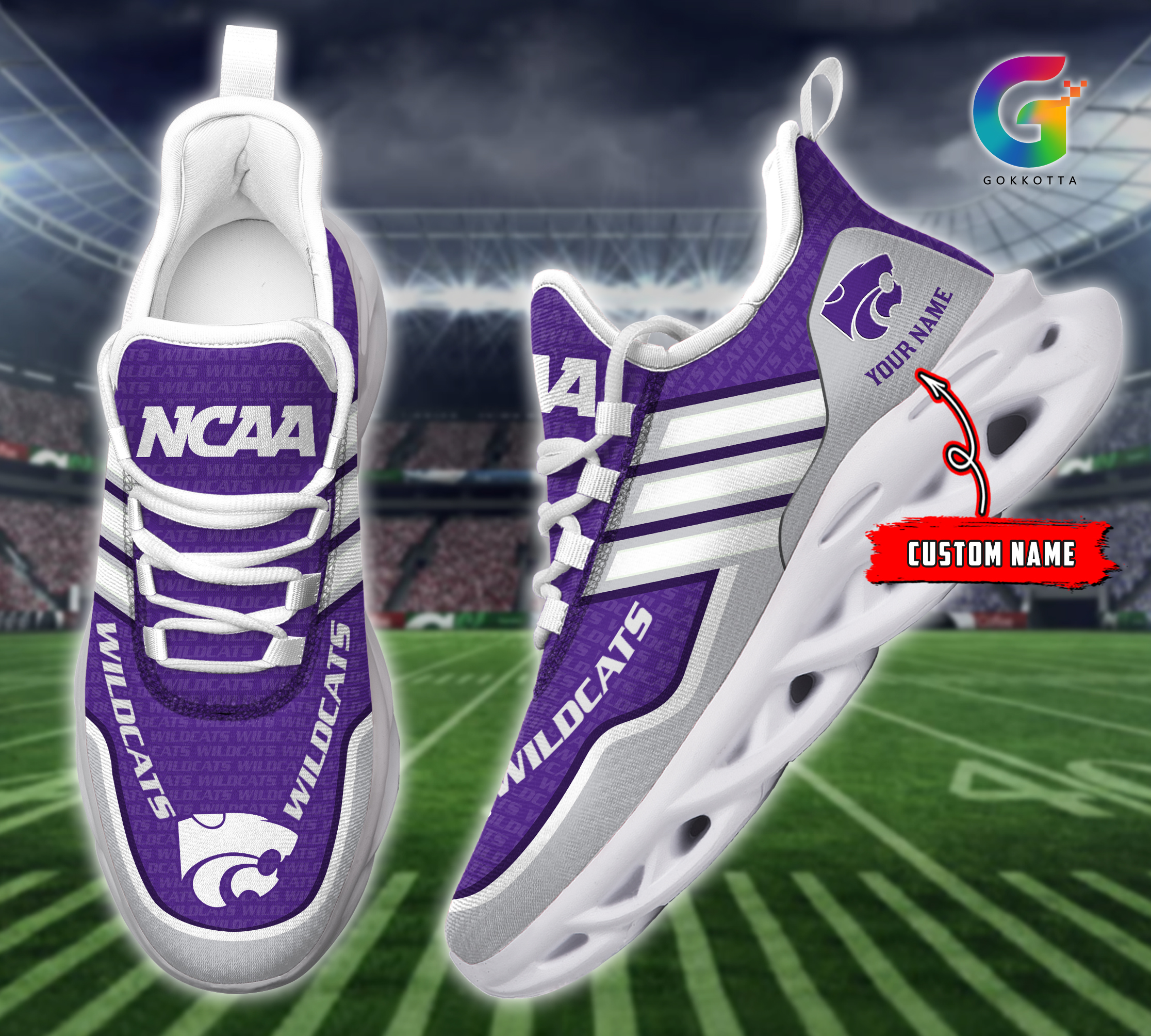 Kansas State Wildcats NCAA Max Soul Shoes Sneakers For Men And Women Calebmatthewhans