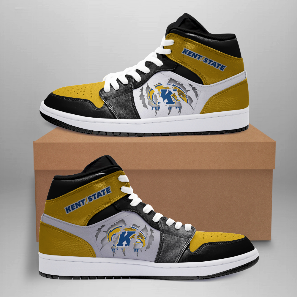 Kent State Golden AJ1 High Sneakers Shoes For Men And Women Calebmatthewhans