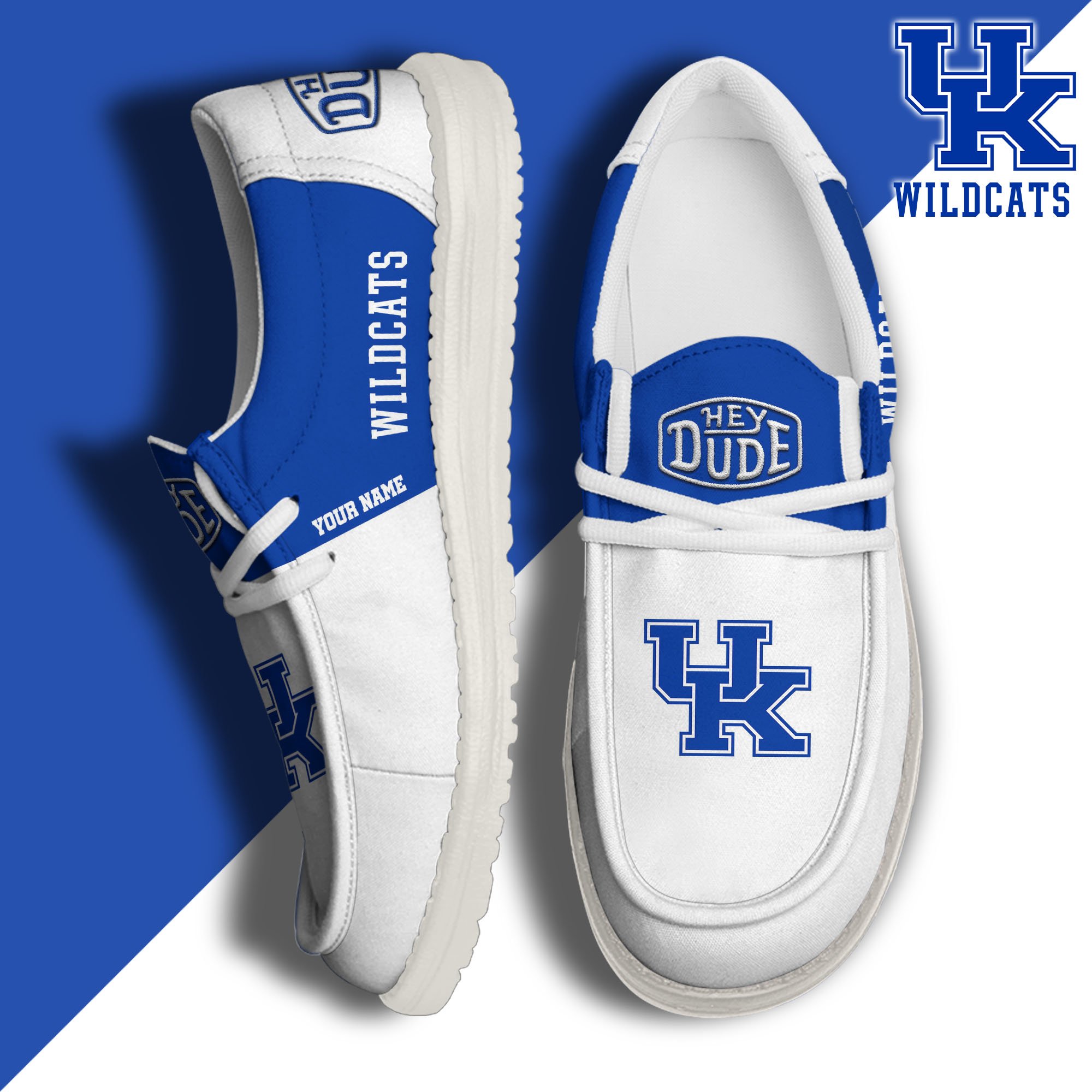 Kentucky Wildcats Personalized Hey Dude Shoes For Men And Women Calebmatthewhans
