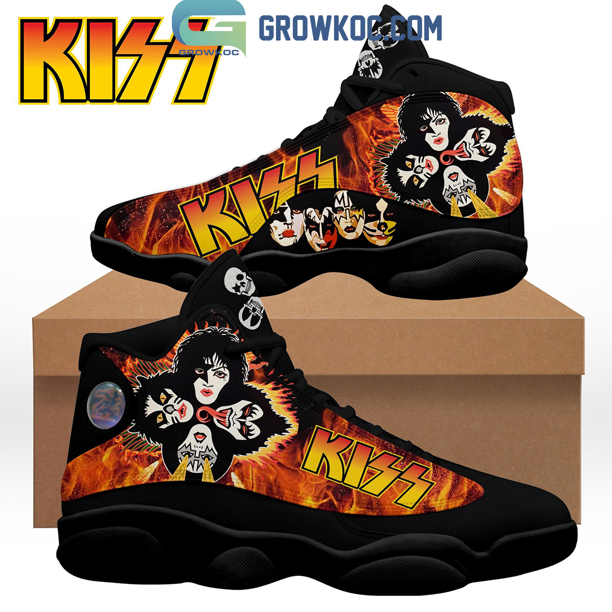 Kiss AJ13 Sneakers Shoes For Men And Women Calebmatthewhans