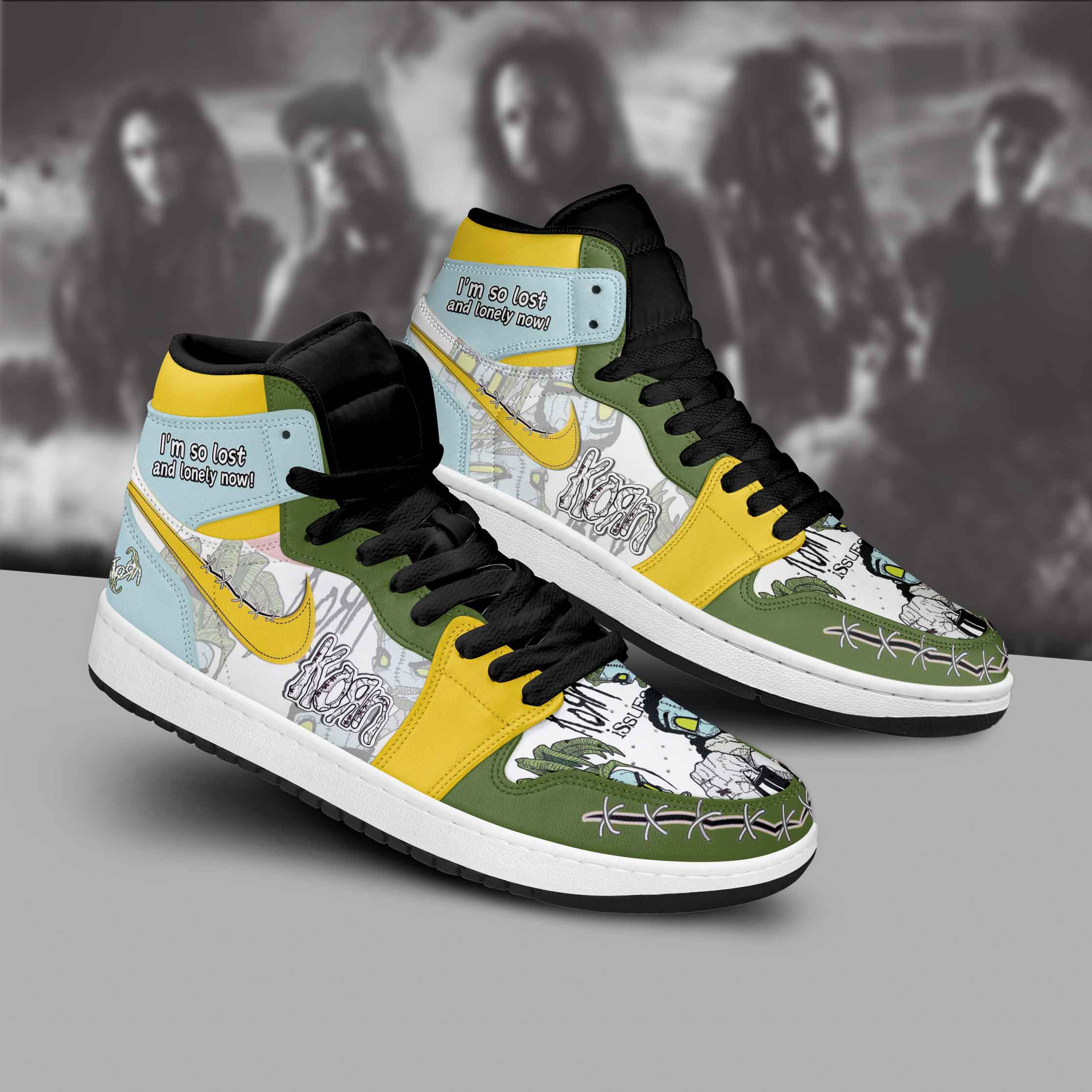 Korn AJ1 High Sneakers Shoes For Men And Women Calebmatthewhans