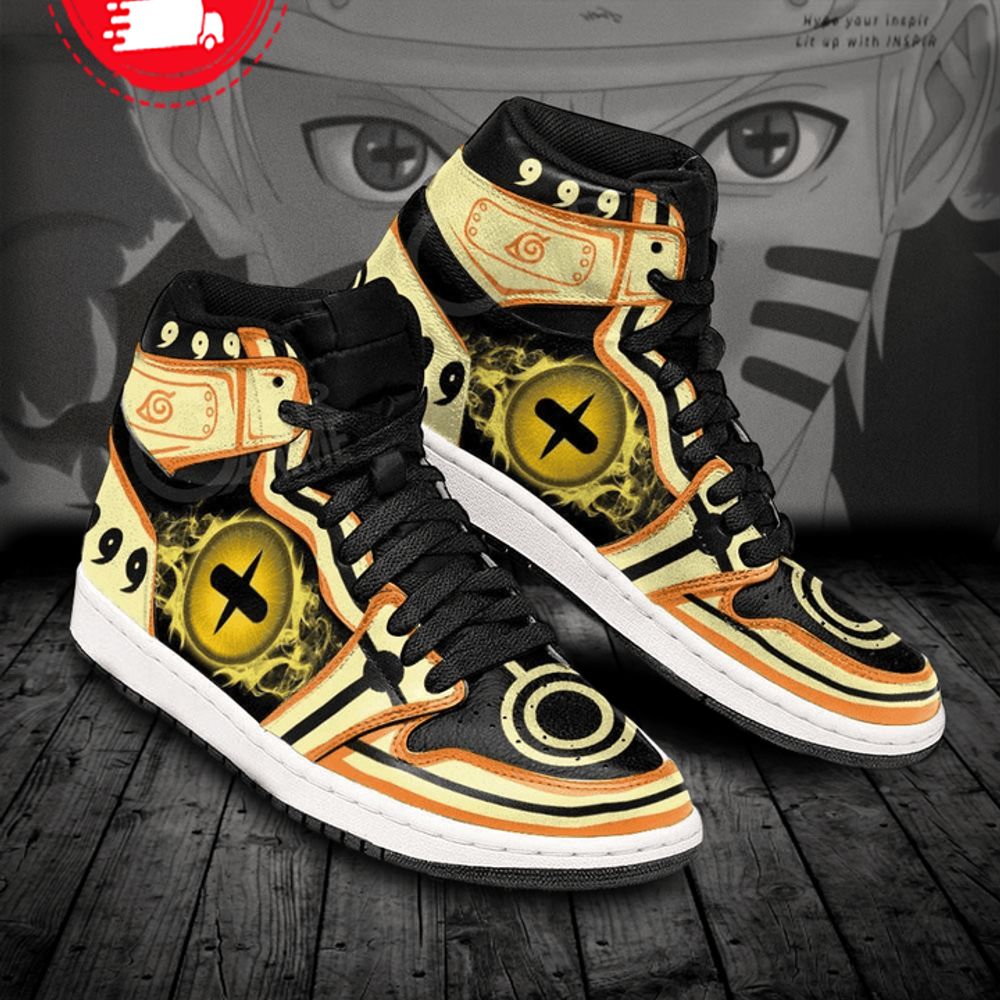 Kurama NineTails AJ1 High Sneakers Shoes For Men And Women Calebmatthewhans