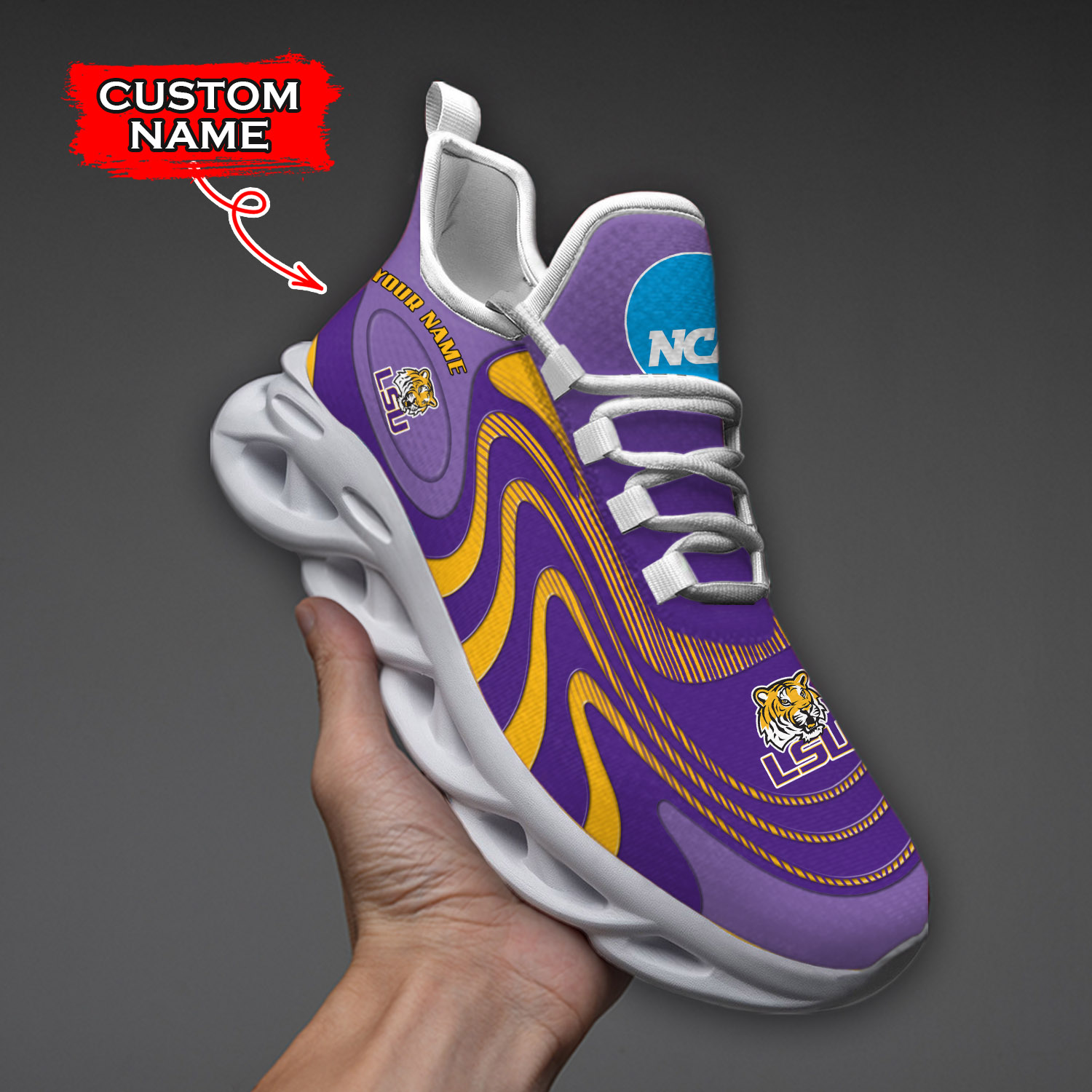 LSU Tigers NCAA Max Soul Shoes Sneakers For Men And Women Calebmatthewhans