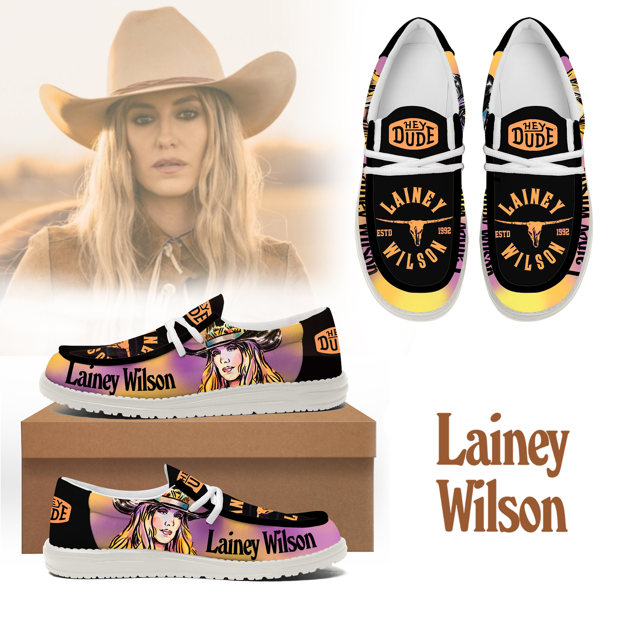 Lainey Wilson – Custom Name Hey Dude Calebmatthewhans