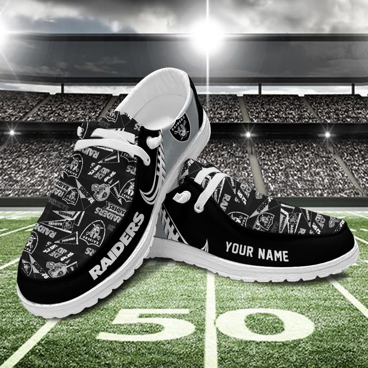 Las Vegas Raiders Hey Dude Shoes For Men And Women Calebmatthewhans