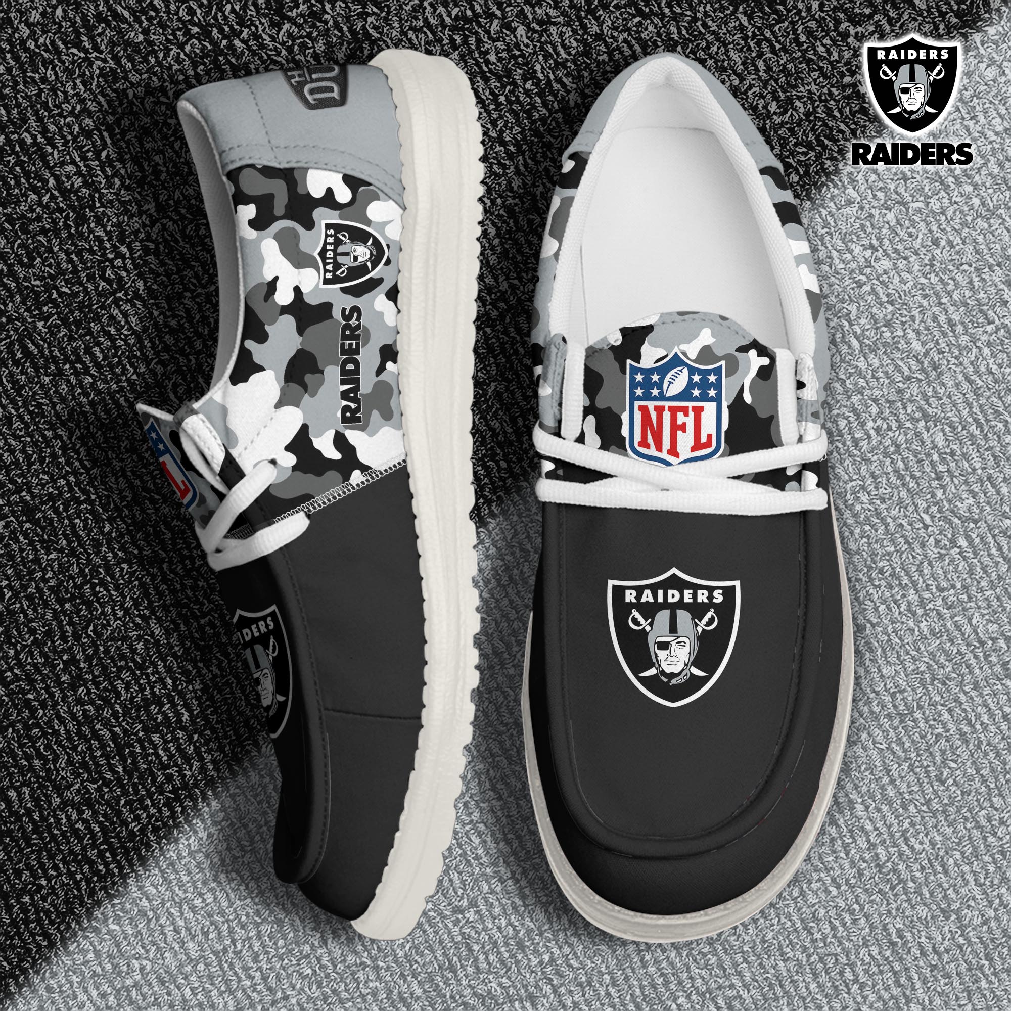 Las Vegas Raiders Hey Dude Shoes For Men And Women Calebmatthewhans