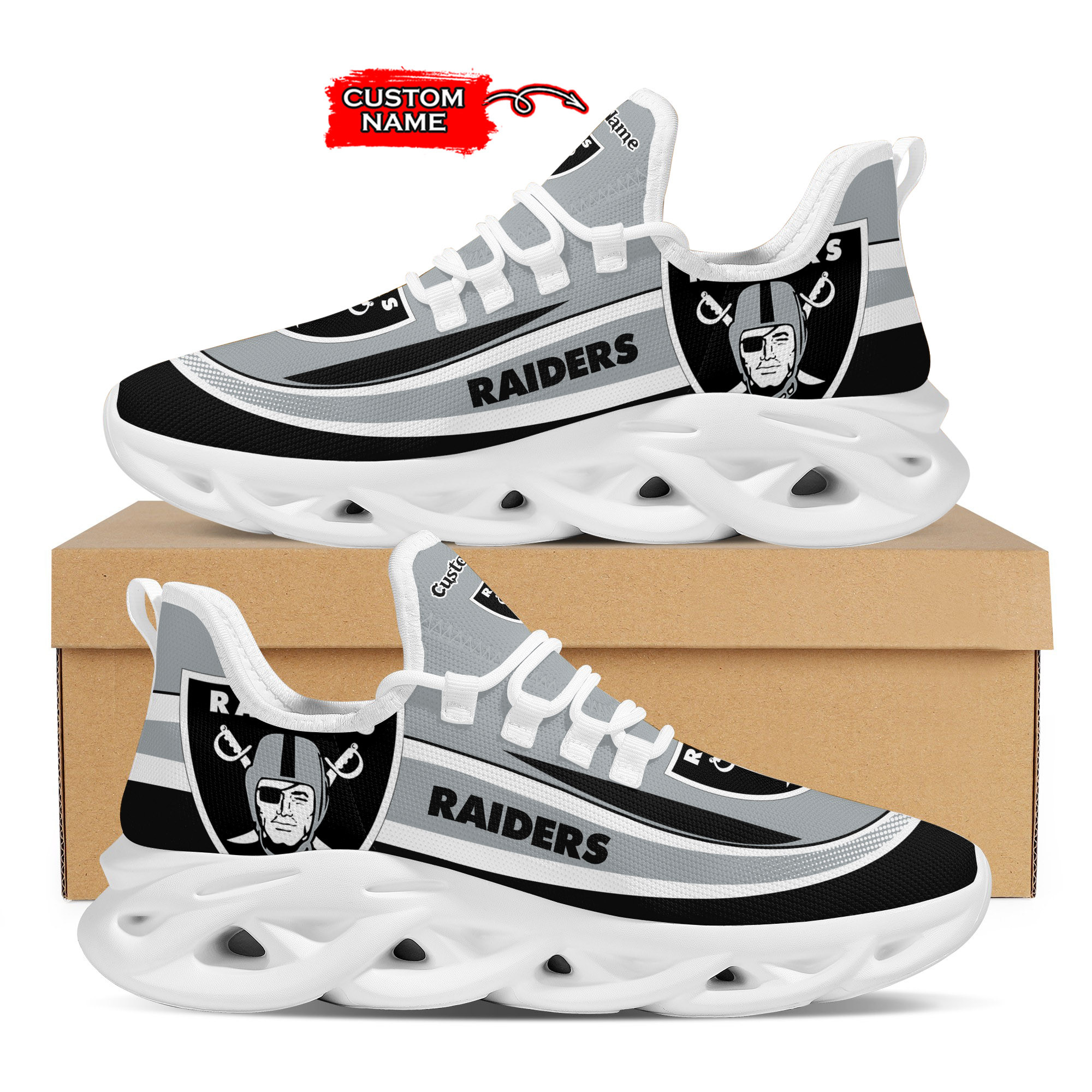 Las Vegas Raiders Max Soul Shoes Sneakers For Men And Women Calebmatthewhans