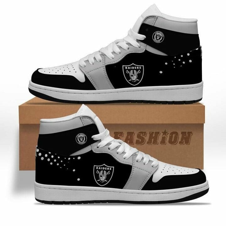 Las Vegas Raiders NFL AJ1 High Sneakers Shoes For Men And Women Calebmatthewhans