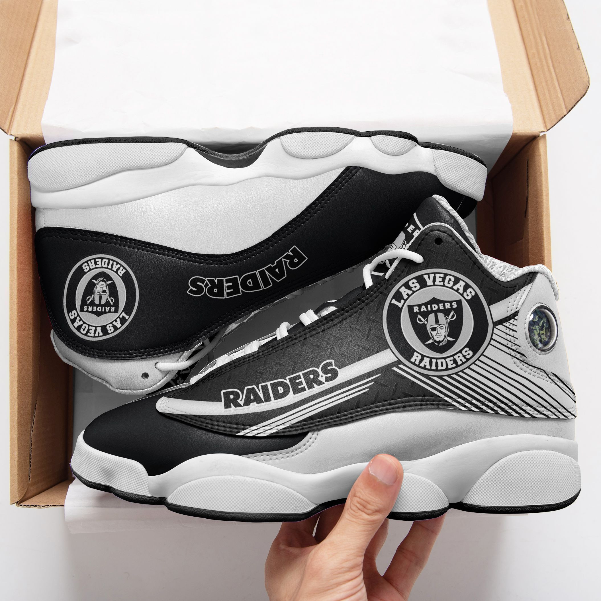 Las Vegas Raiders NFL AJ13 Sneakers Shoes For Men And Women Calebmatthewhans