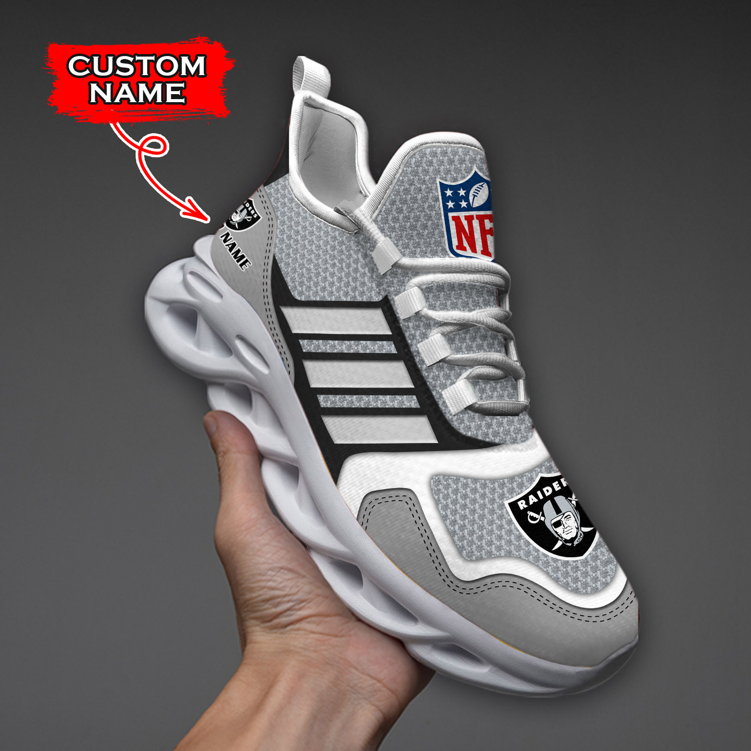 Las Vegas Raiders NFL Max Soul Shoes Sneakers For Men And Women Calebmatthewhans
