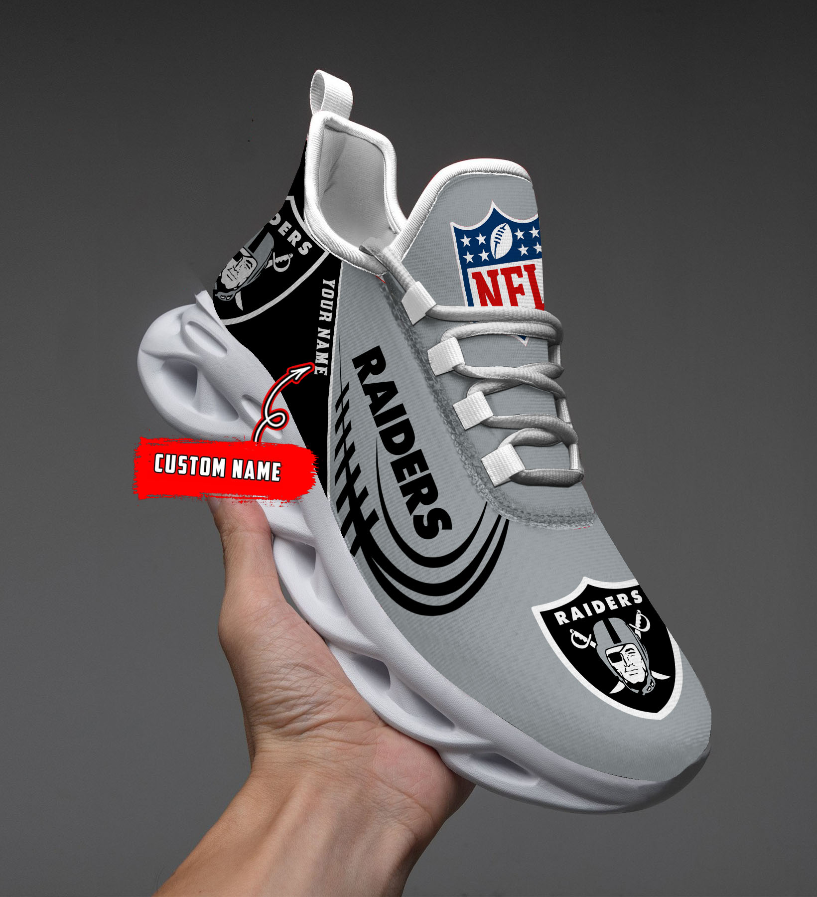 Las Vegas Raiders NFL Max Soul Shoes Sneakers For Men And Women Calebmatthewhans