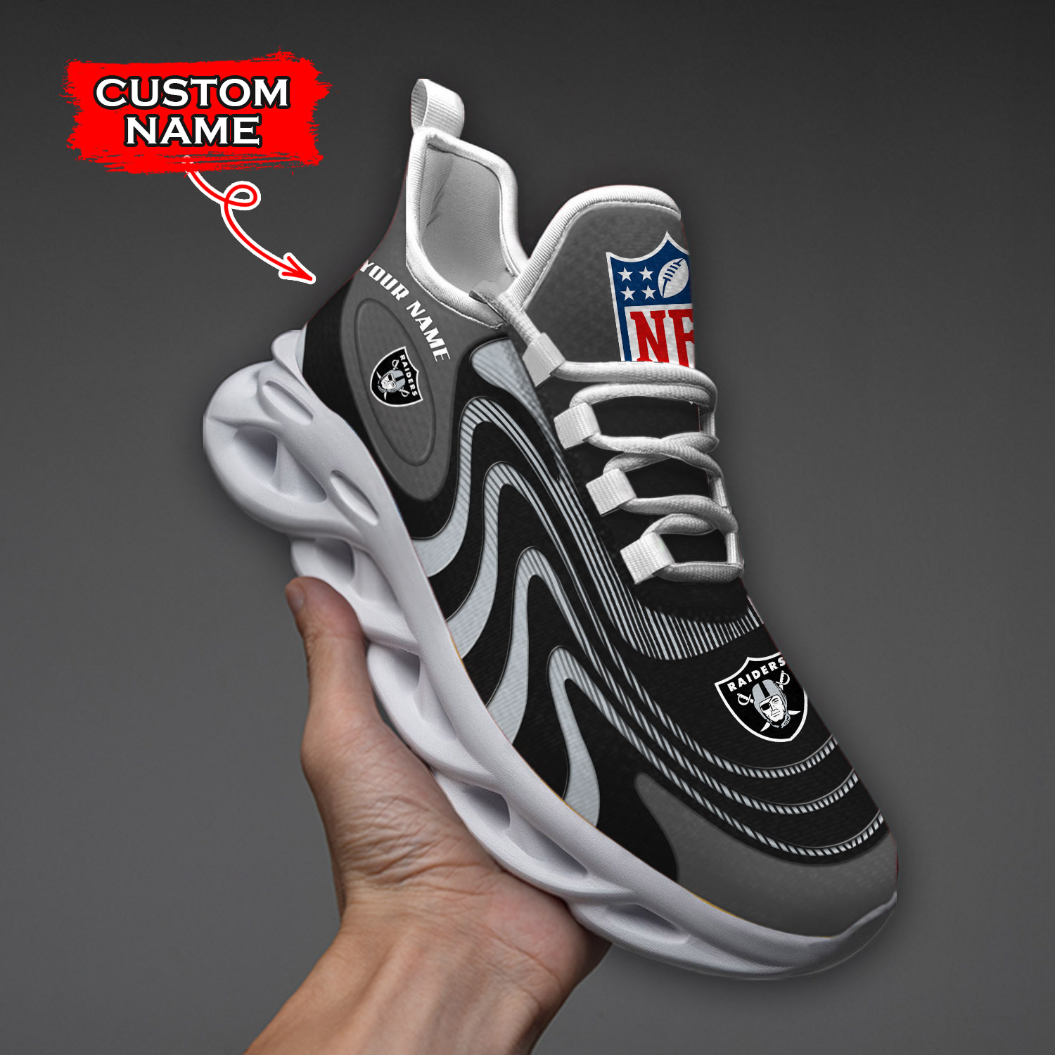 Las Vegas Raiders NFL Max Soul Shoes Sneakers For Men And Women Calebmatthewhans