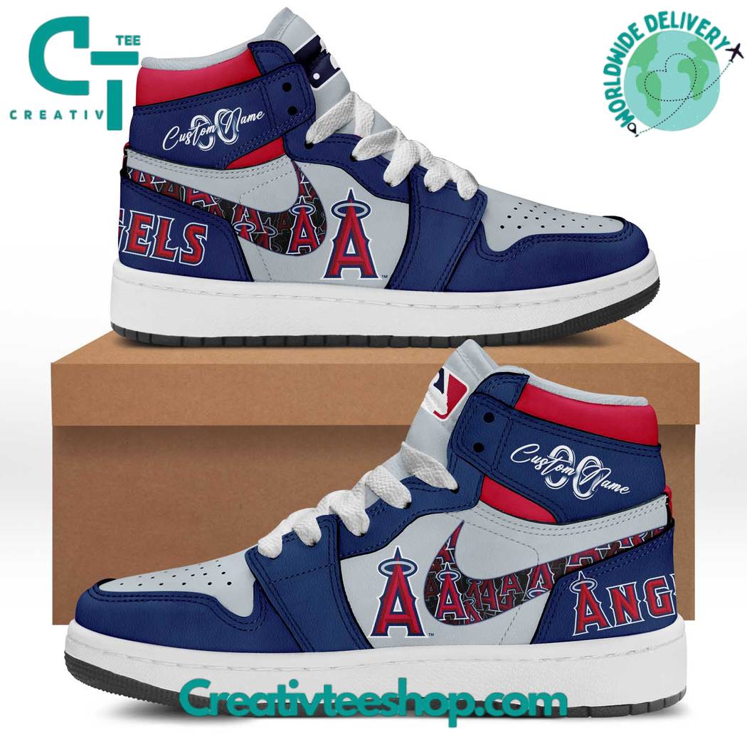 Los Angeles Angels AJ1 High Sneakers Shoes For Men And Women Calebmatthewhans