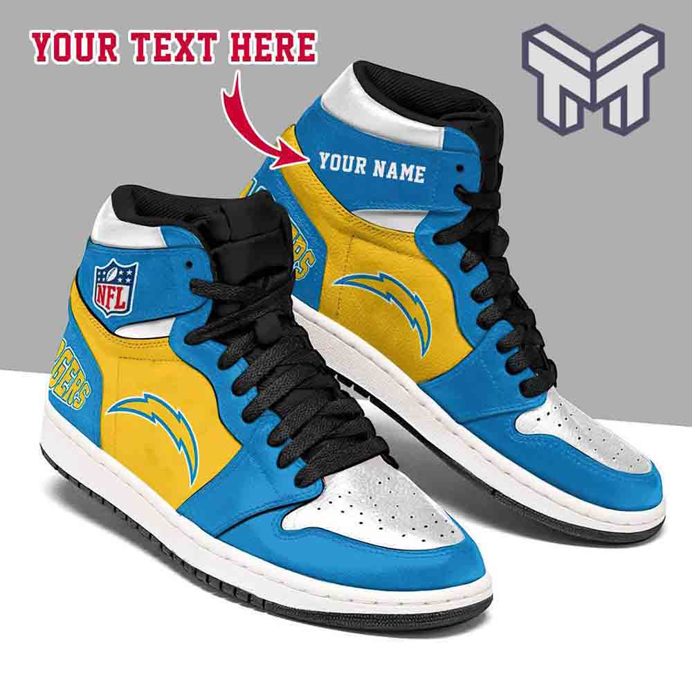 Los Angeles Chargers AJ1 High Sneakers Shoes For Men And Women Calebmatthewhans