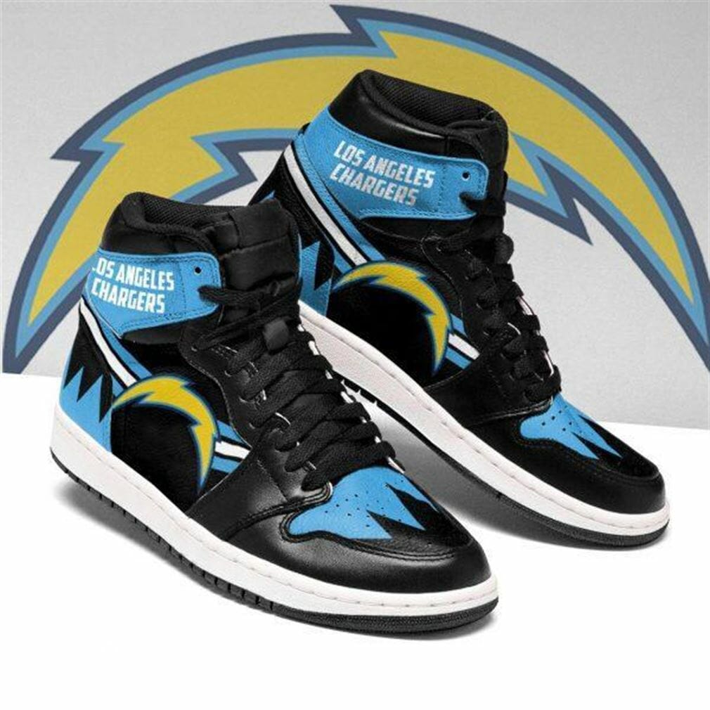 Los Angeles Chargers NFL AJ1 High Sneakers Shoes For Men And Women Calebmatthewhans