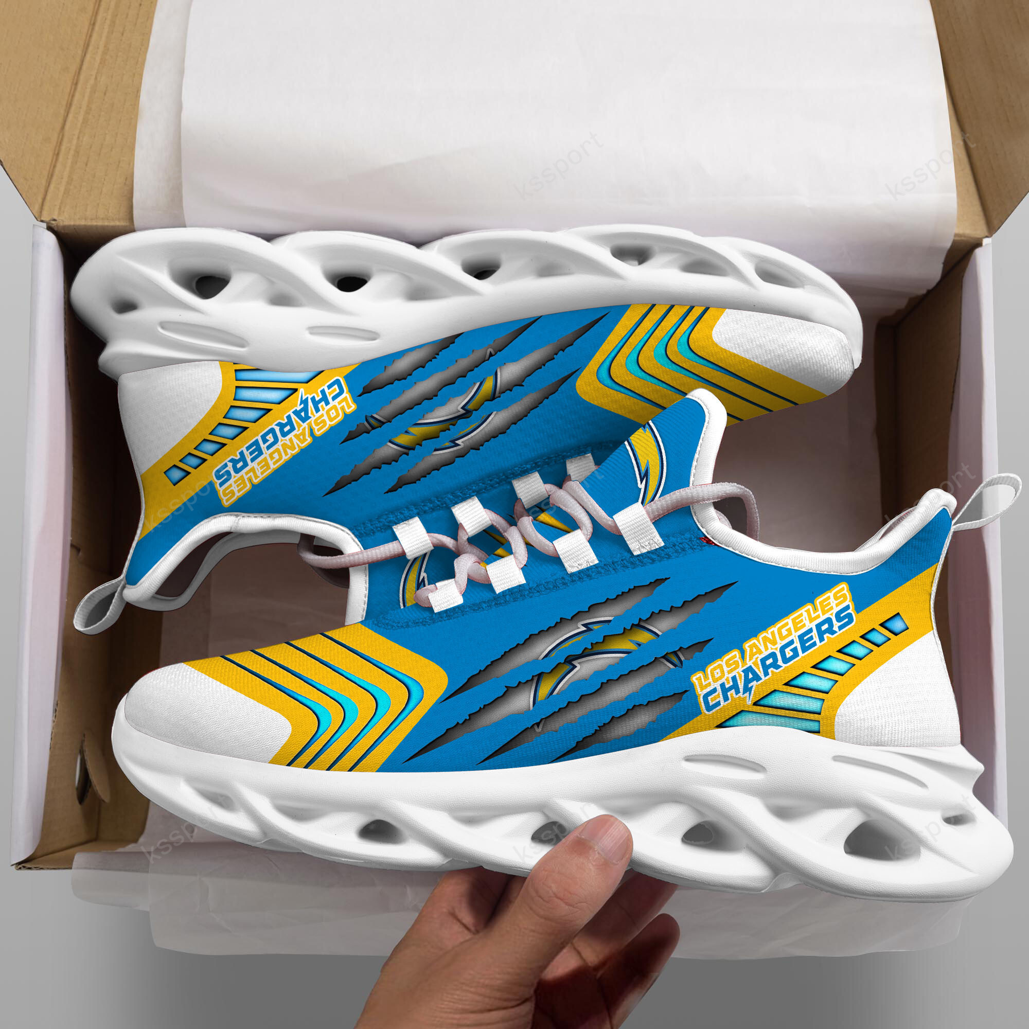Los Angeles Chargers NFL Max Soul Shoes Sneakers For Men And Women Calebmatthewhans