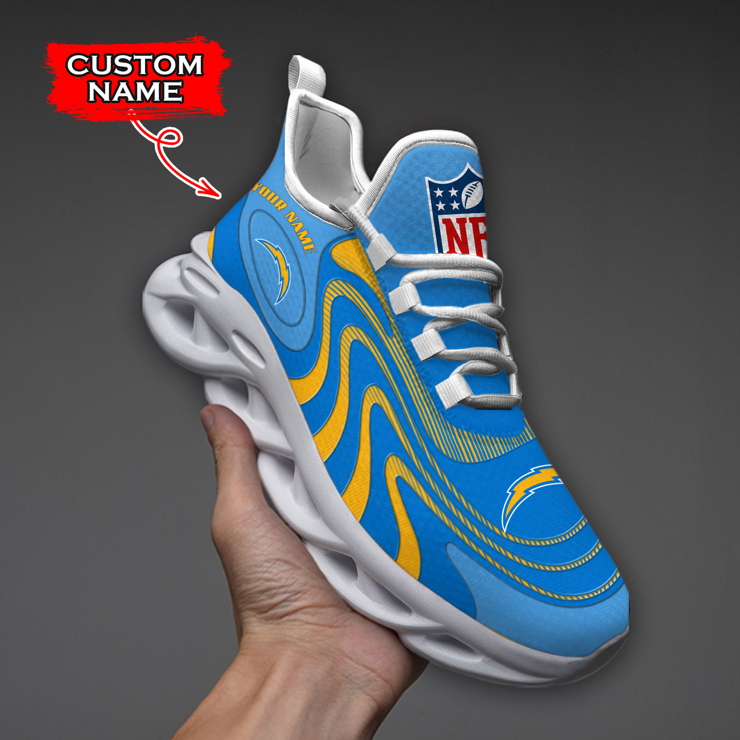 Los Angeles Chargers NFL Max Soul Shoes Sneakers For Men And Women Calebmatthewhans