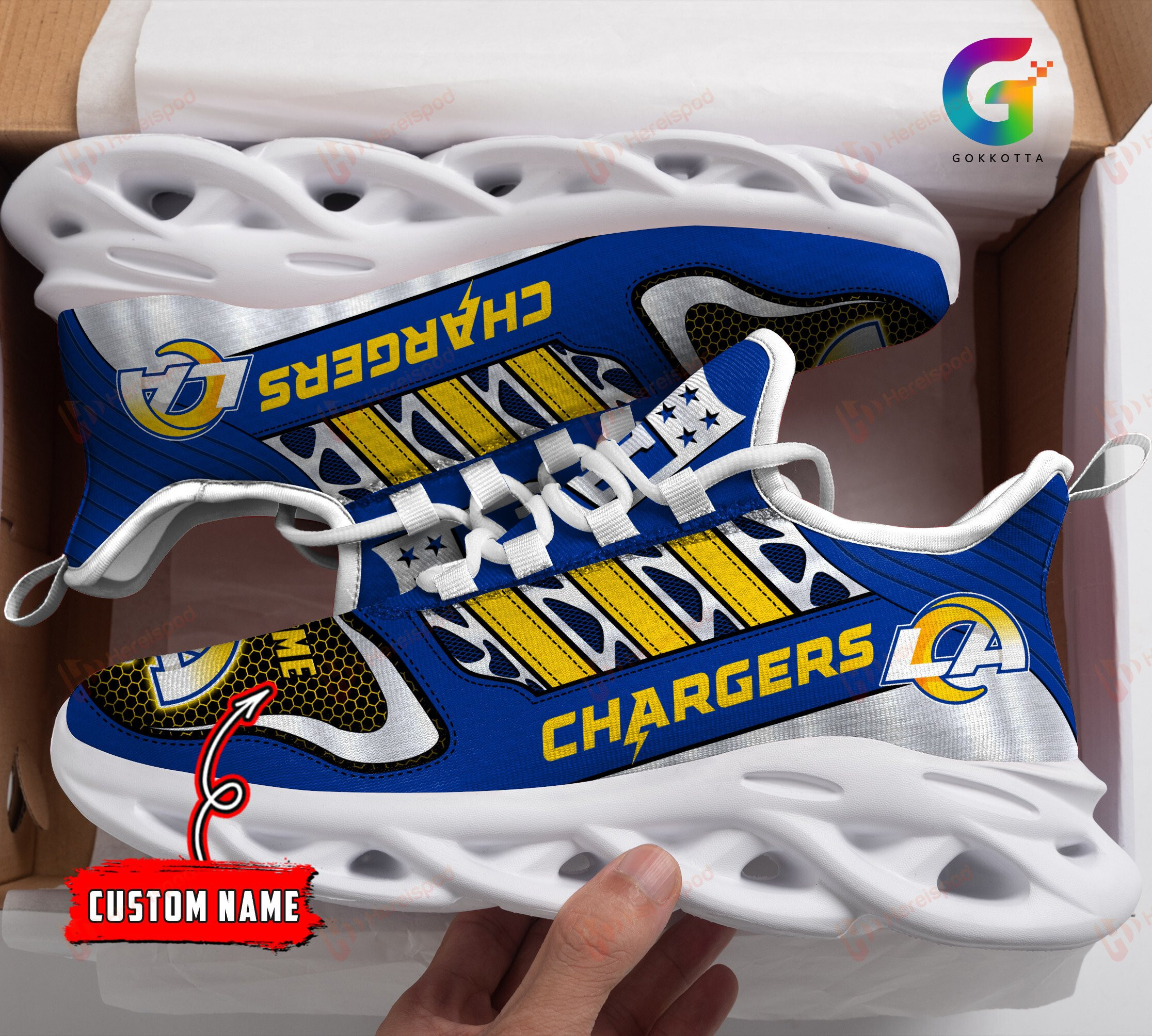 Los Angeles Chargers NFL Max Soul Shoes Sneakers For Men And Women Calebmatthewhans