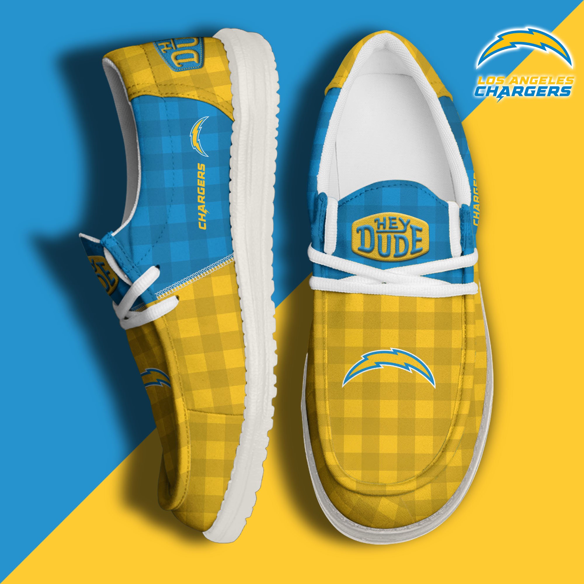 Los Angeles Chargers Personalized Hey Dude Shoes For Men And Women Calebmatthewhans
