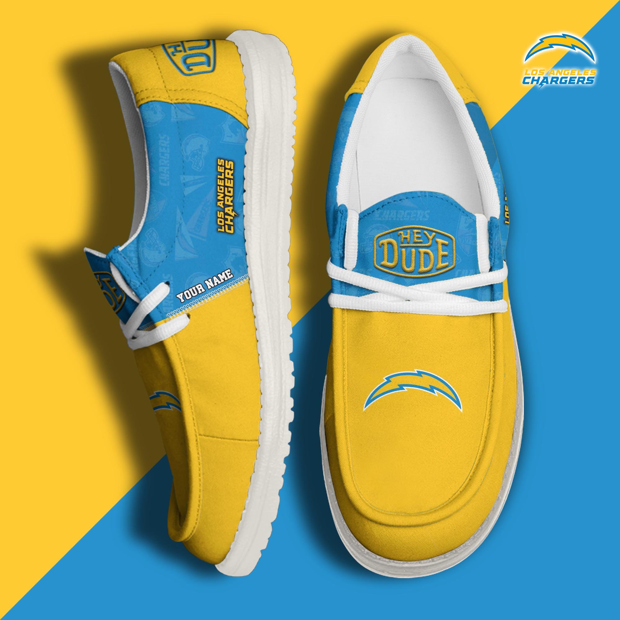 Los Angeles Chargers Personalized Hey Dude Shoes For Men And Women Calebmatthewhans