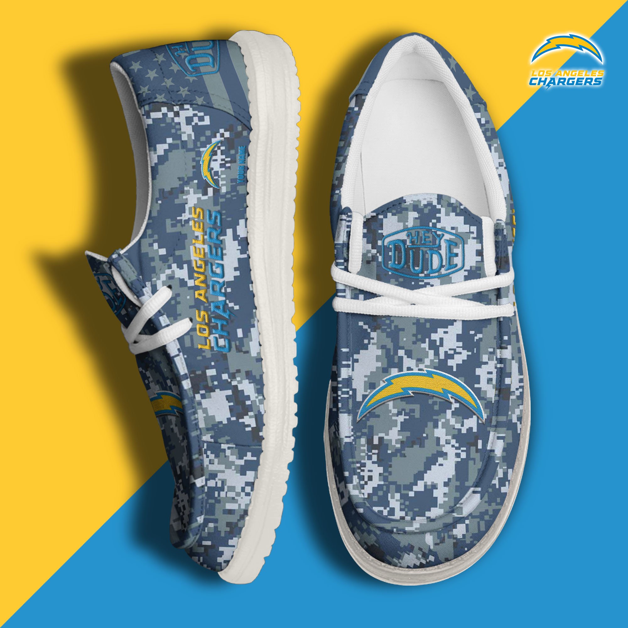 Los Angeles Chargers Personalized Hey Dude Shoes For Men And Women Calebmatthewhans