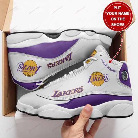 Los Angeles Lakers AJ13 Sneakers Shoes For Men And Women Calebmatthewhans