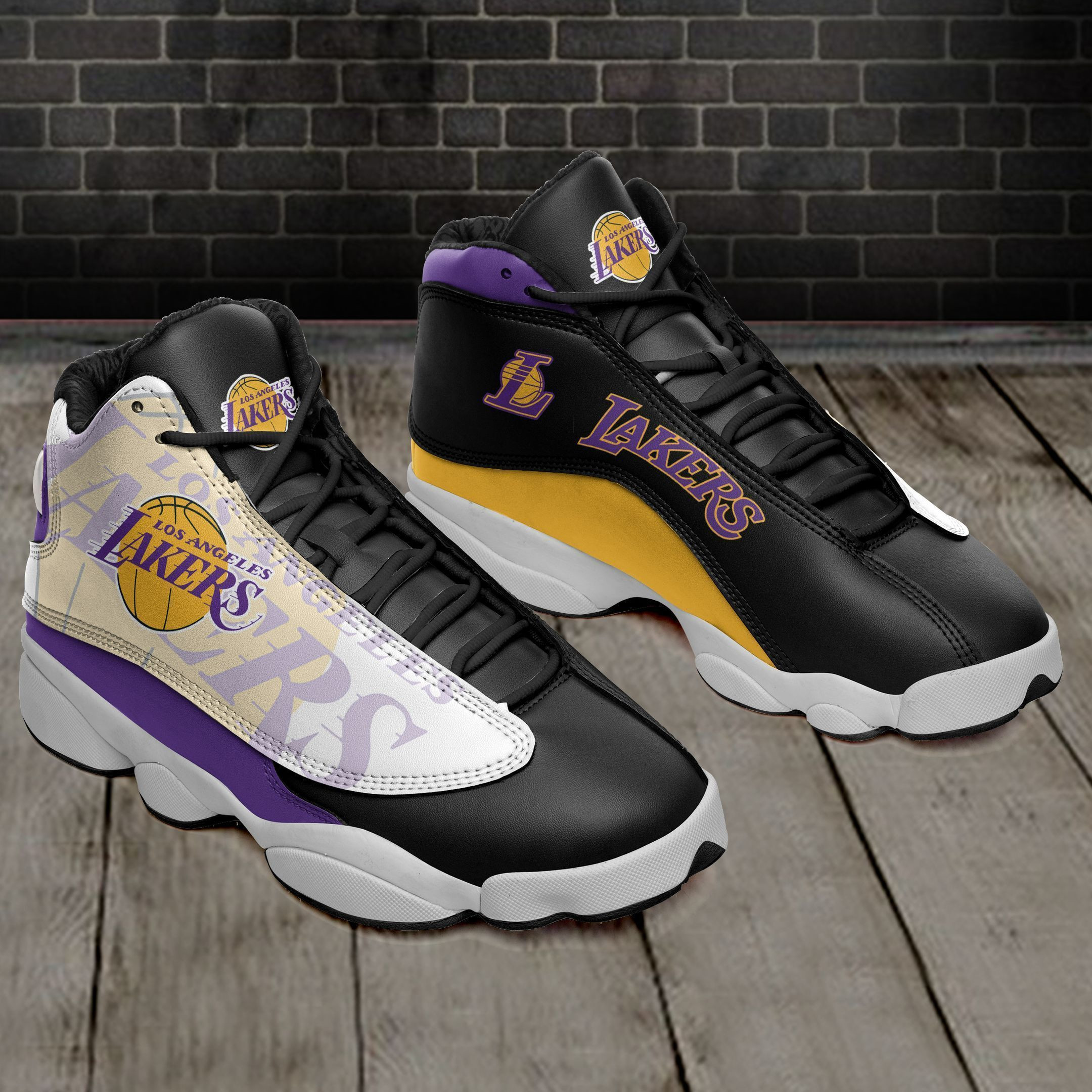 Los Angeles Lakers NFL AJ13 Sneakers Shoes For Men And Women Calebmatthewhans