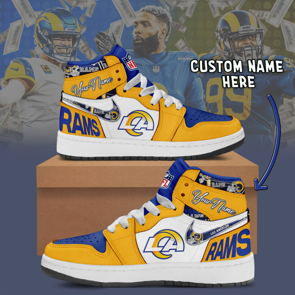 Los Angeles Rams AJ1 High Sneakers Shoes For Men And Women Calebmatthewhans
