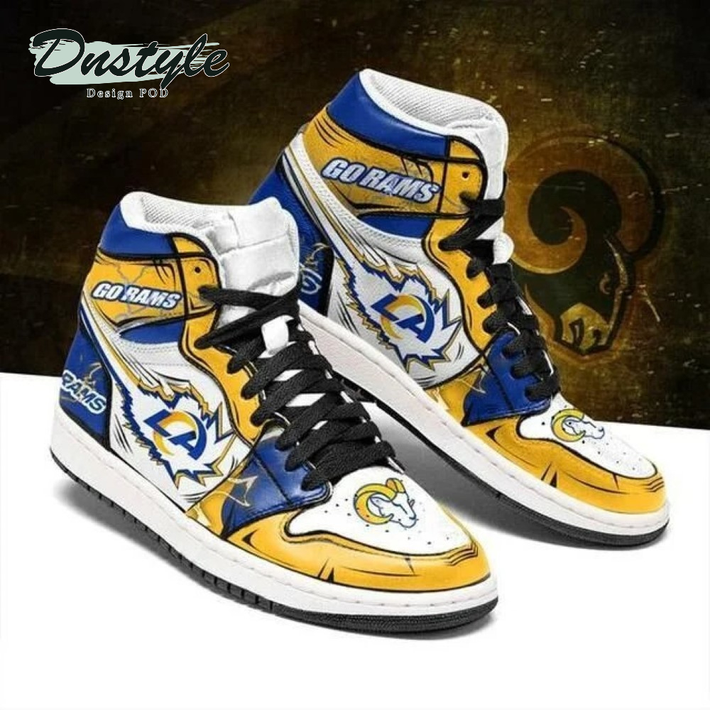 Los Angeles Rams NFL AJ1 High Sneakers Shoes For Men And Women Calebmatthewhans