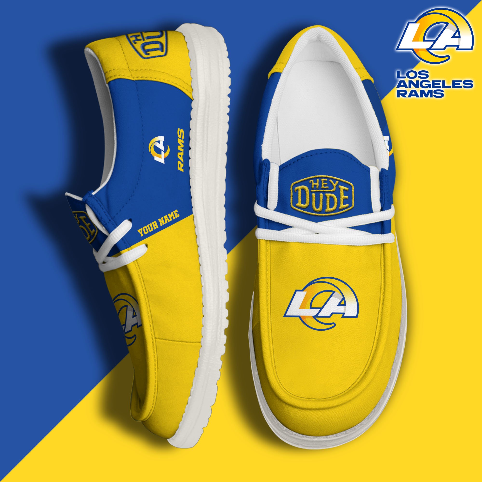 Los Angeles Rams Personalized Hey Dude Shoes For Men And Women Calebmatthewhans