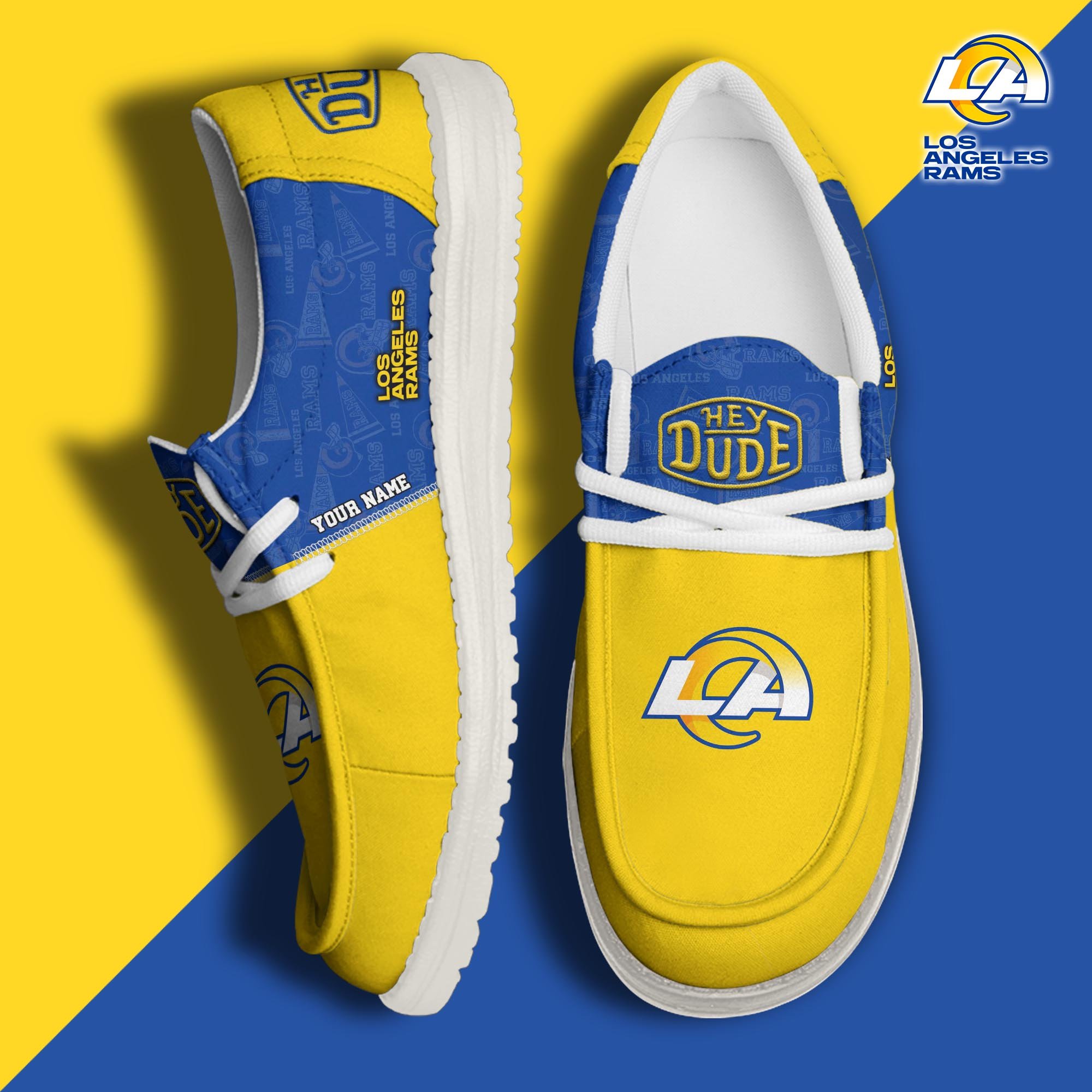 Los Angeles Rams Personalized Hey Dude Shoes For Men And Women Calebmatthewhans