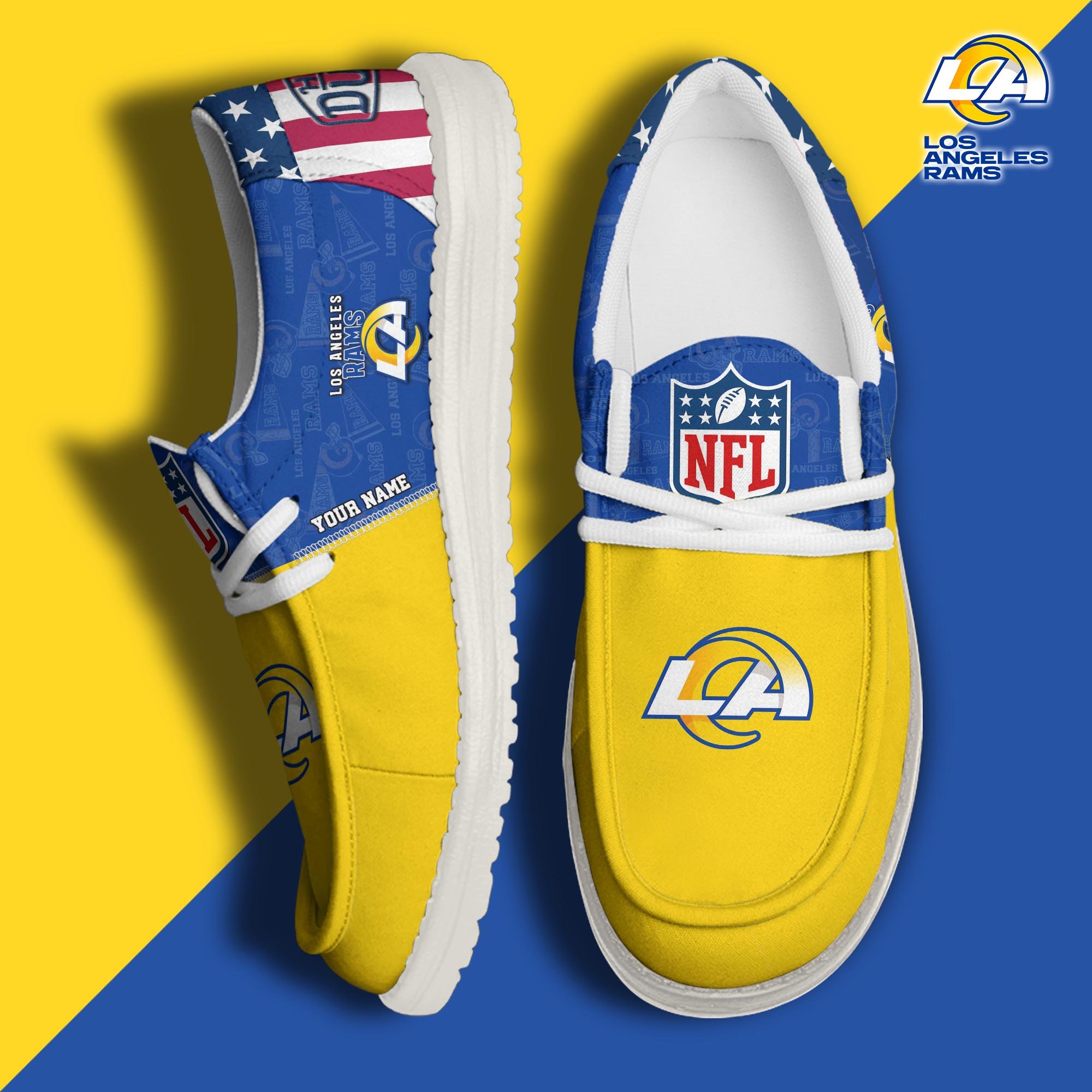 Los Angeles Rams Personalized Hey Dude Shoes For Men And Women Calebmatthewhans
