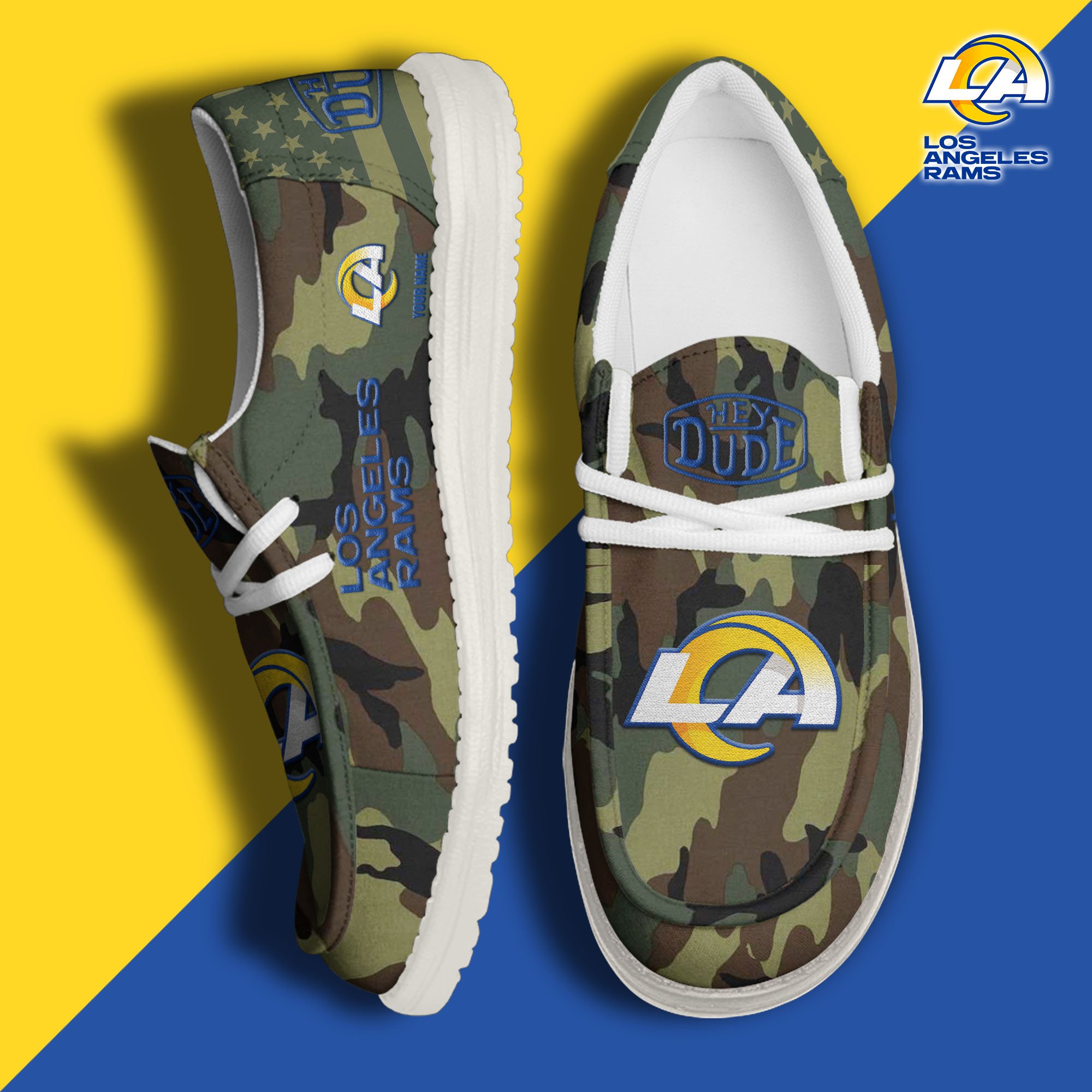 Los Angeles Rams Personalized Hey Dude Shoes For Men And Women Calebmatthewhans