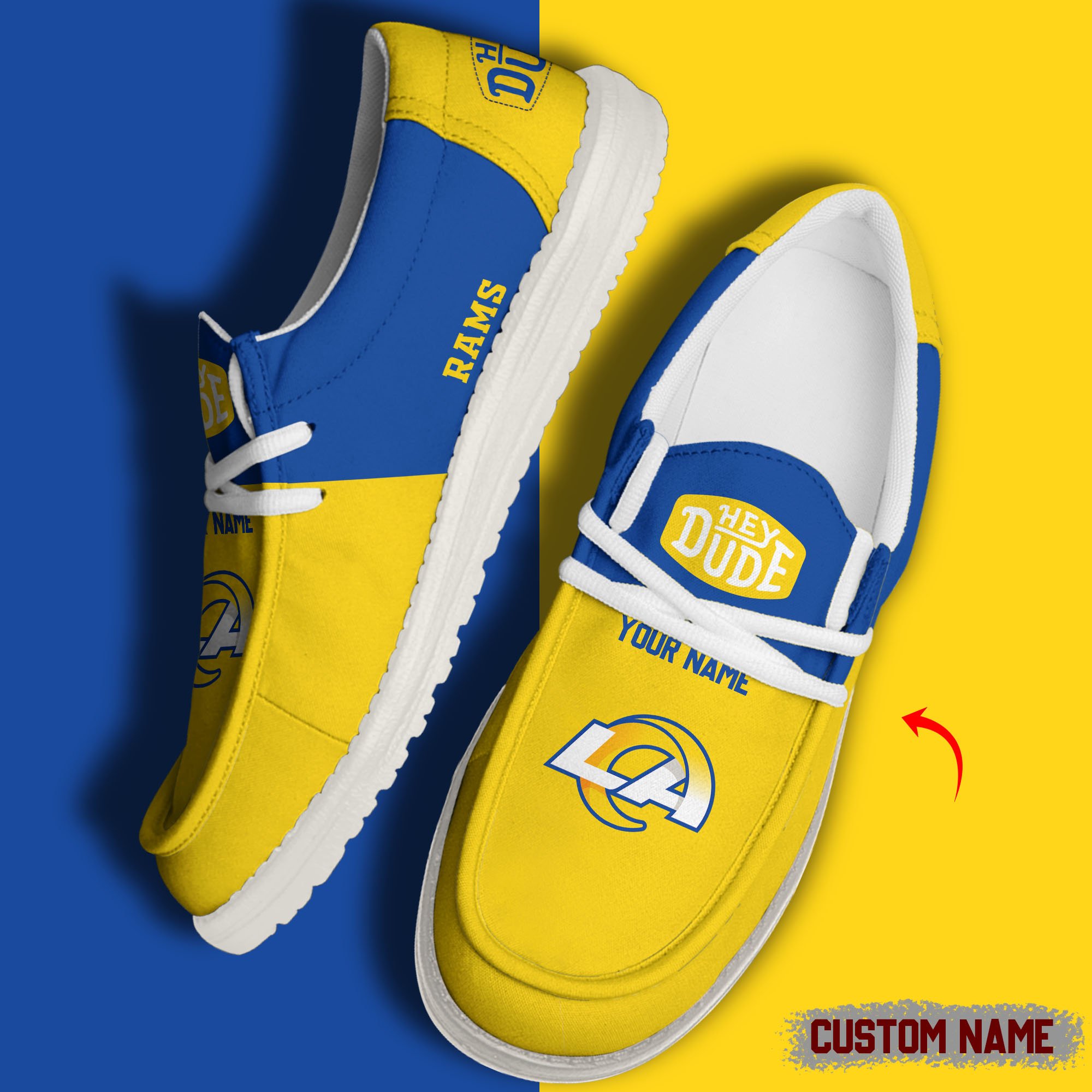 Los Angeles Rams Personalized Hey Dude Shoes For Men And Women Calebmatthewhans