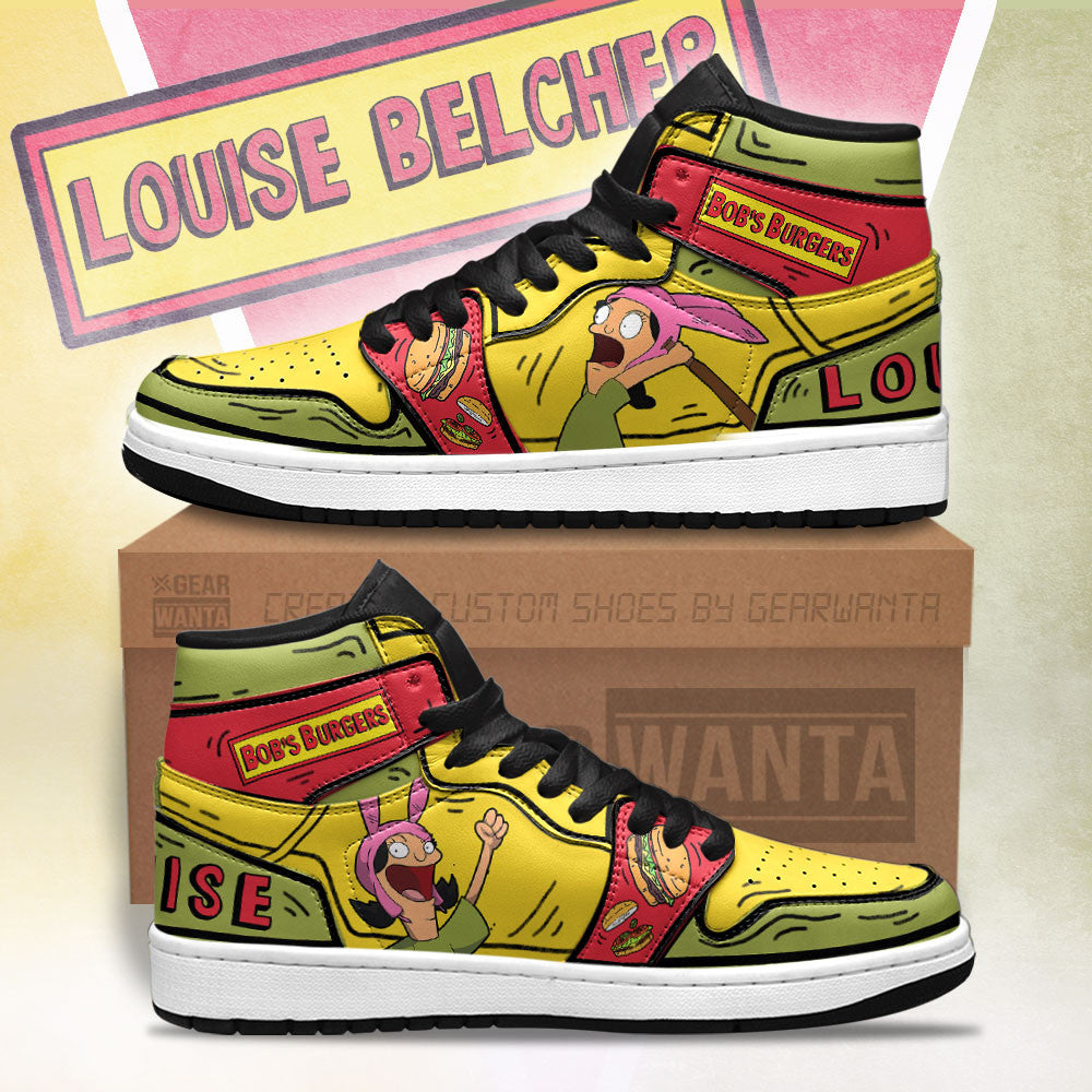 Louise Bob’s Burger AJ1 High Sneakers Shoes For Men And Women Calebmatthewhans
