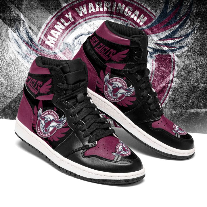 Manly Warringah Sea Eagles NRL AJ1 High Sneakers Shoes For Men And Women Calebmatthewhans