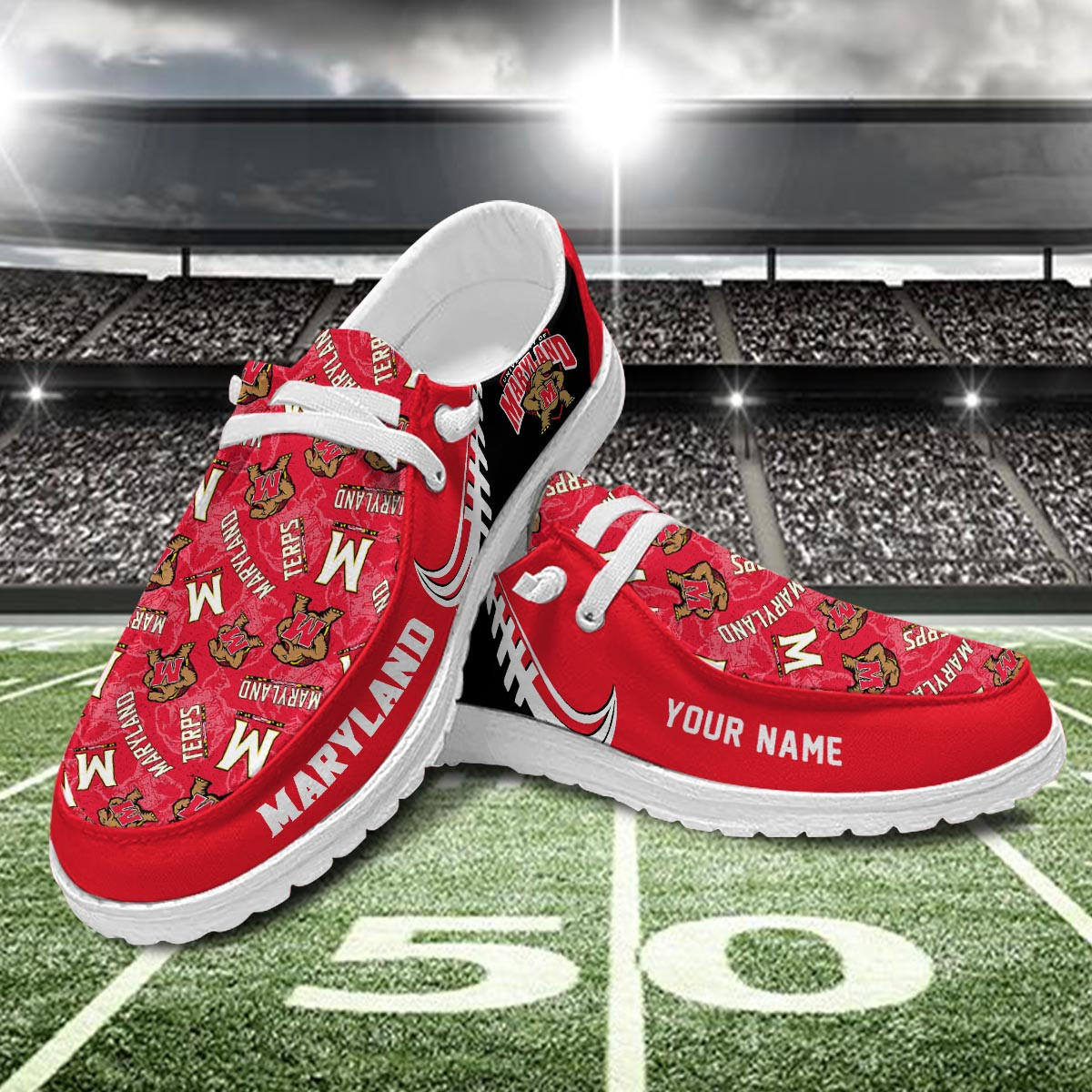 Maryland Terrapins Hey Dude Shoes For Men And Women Calebmatthewhans