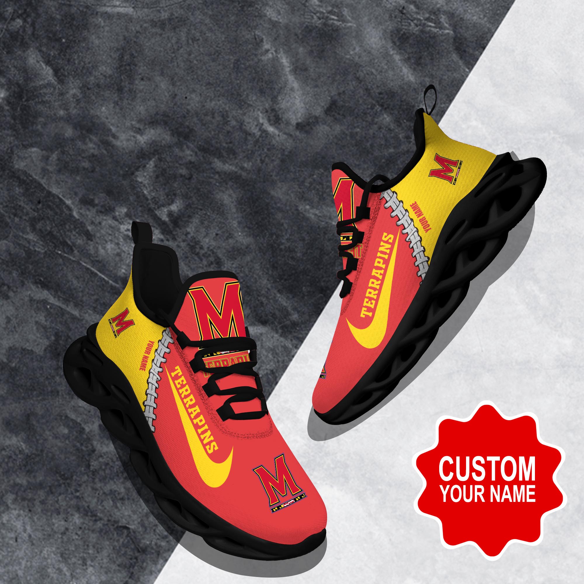 Maryland Terrapins Max Soul Shoes Sneakers For Men And Women Calebmatthewhans