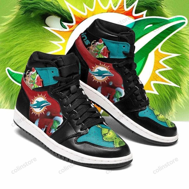 Miami Dolphins NFL AJ1 High Sneakers Shoes For Men And Women Calebmatthewhans