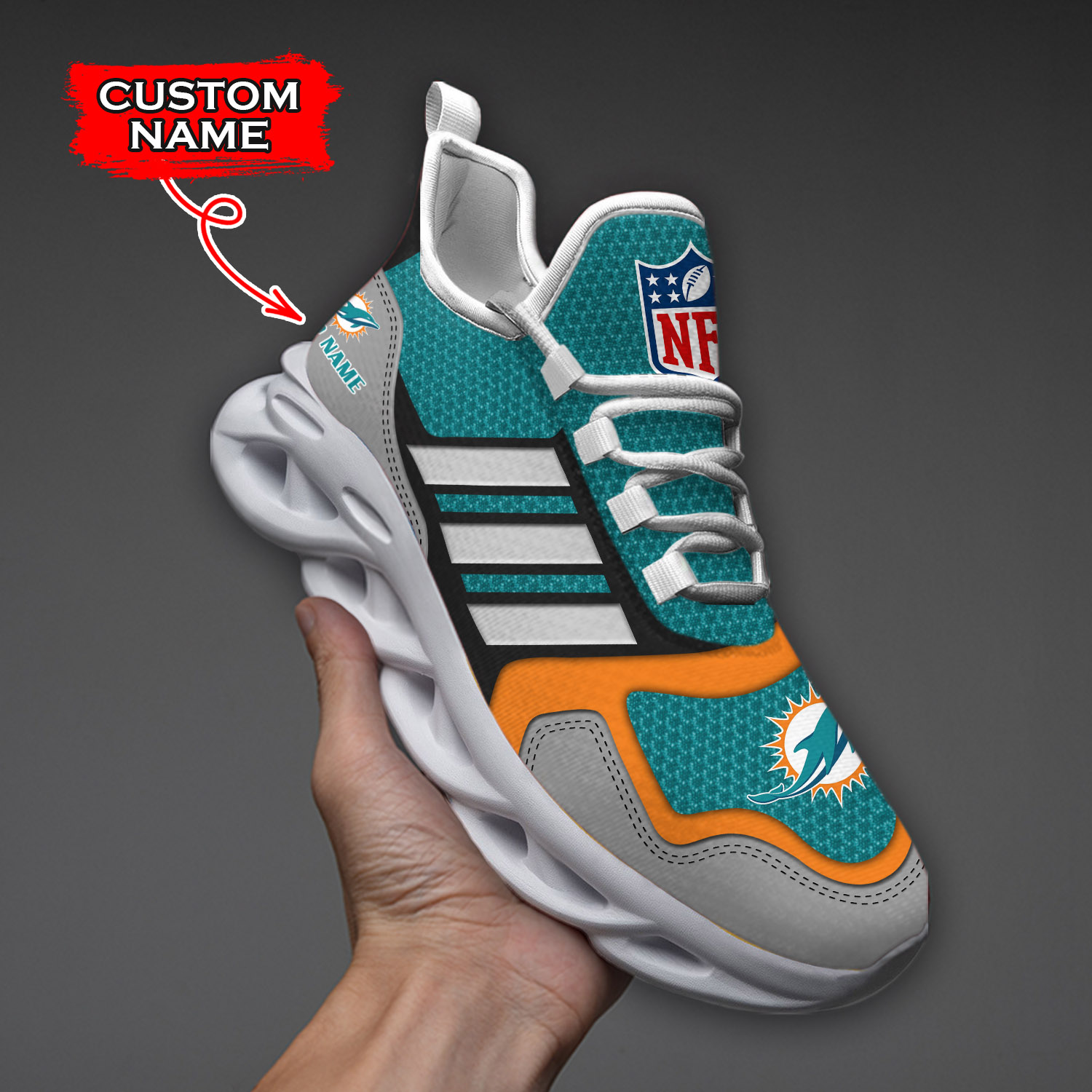 Miami Dolphins NFL Max Soul Shoes Sneakers For Men And Women Calebmatthewhans