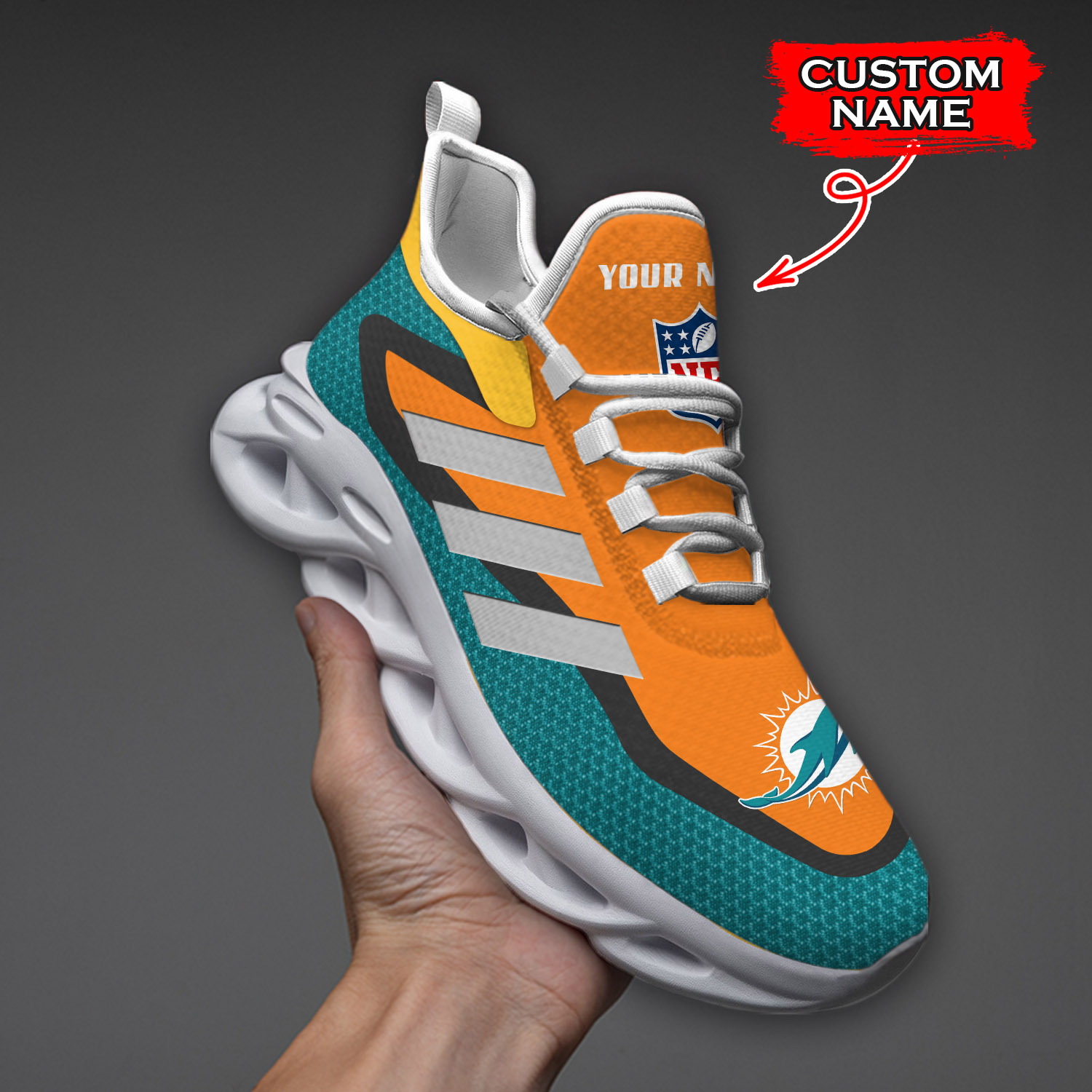 Miami Dolphins NFL Max Soul Shoes Sneakers For Men And Women Calebmatthewhans