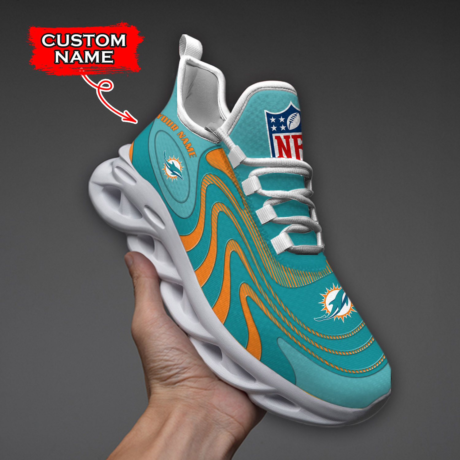 Miami Dolphins NFL Max Soul Shoes Sneakers For Men And Women Calebmatthewhans