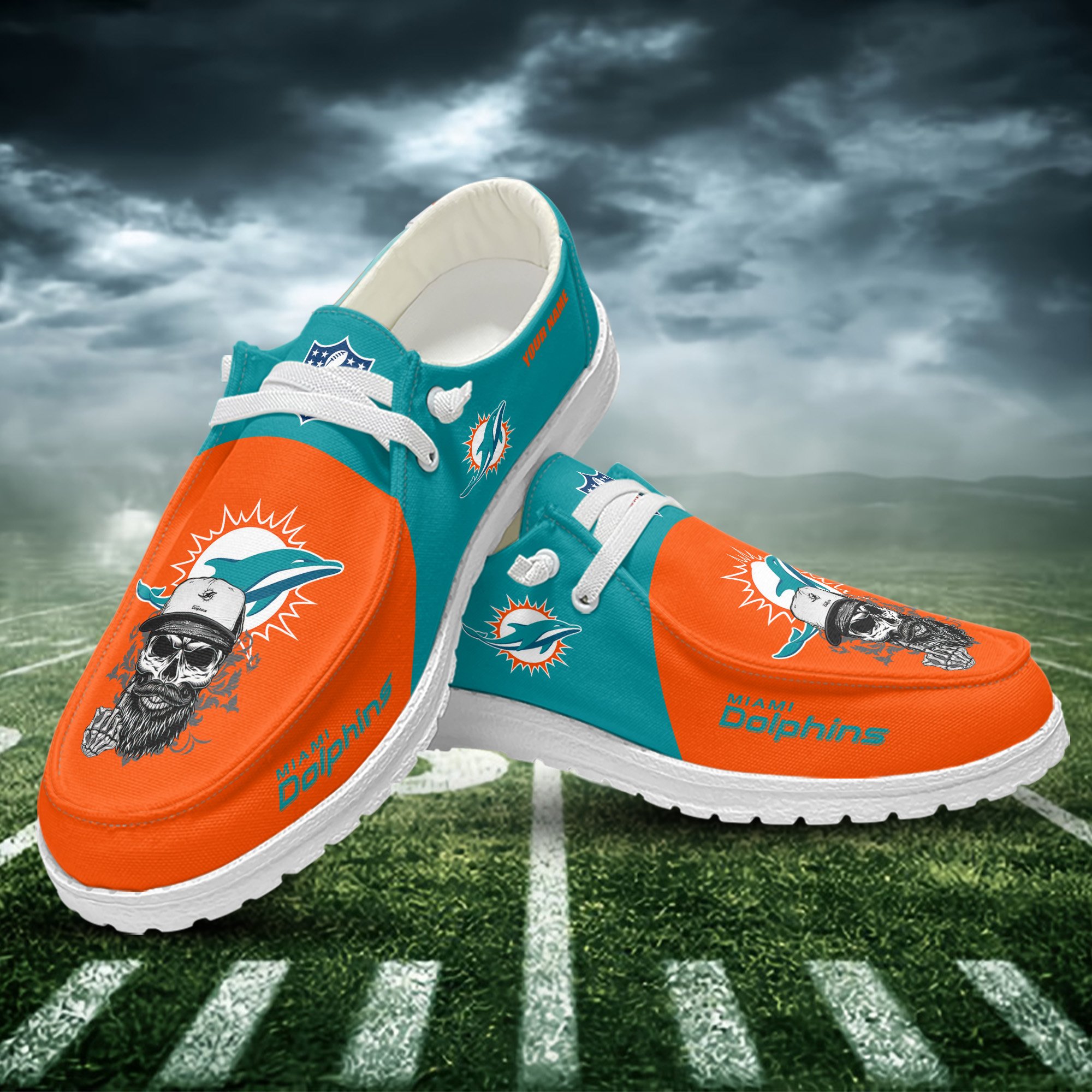 Miami Dolphins Personalized Hey Dude Shoes For Men And Women Calebmatthewhans