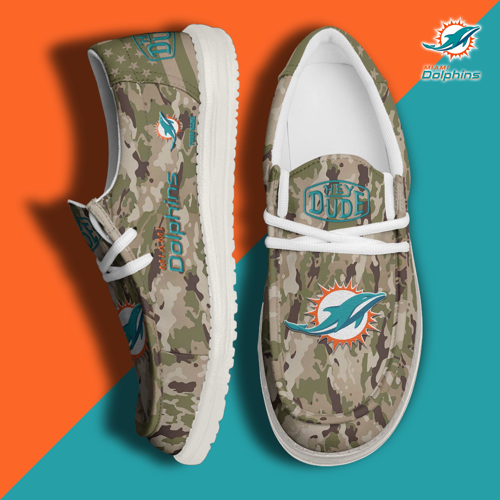 Miami Dolphins Personalized Hey Dude Shoes For Men And Women Calebmatthewhans